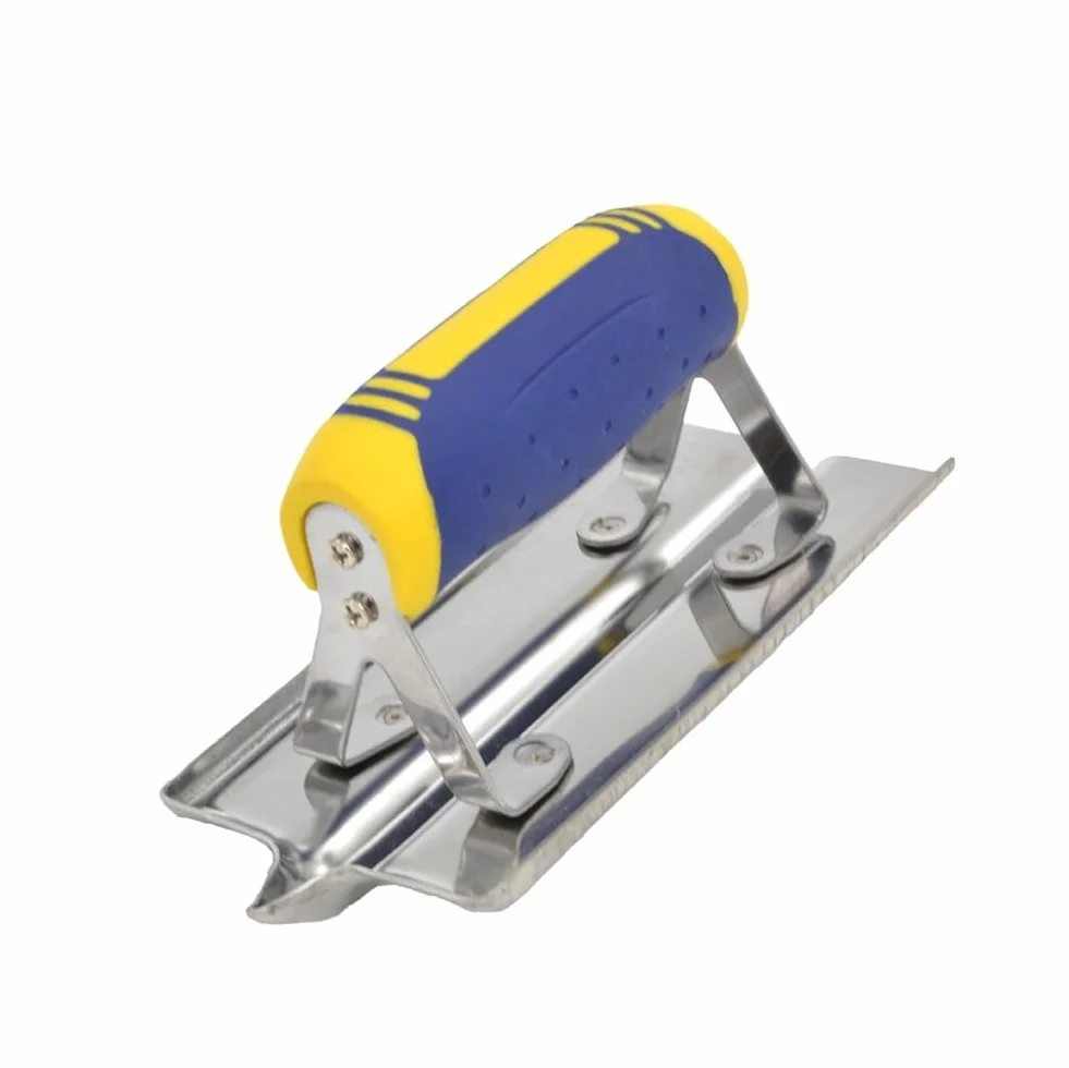 Cazzuole per bordi, efficienti in acciaio inossidabile per calcestruzzo scanalatore manuale per calcestruzzo set con manico ergonomico (b)