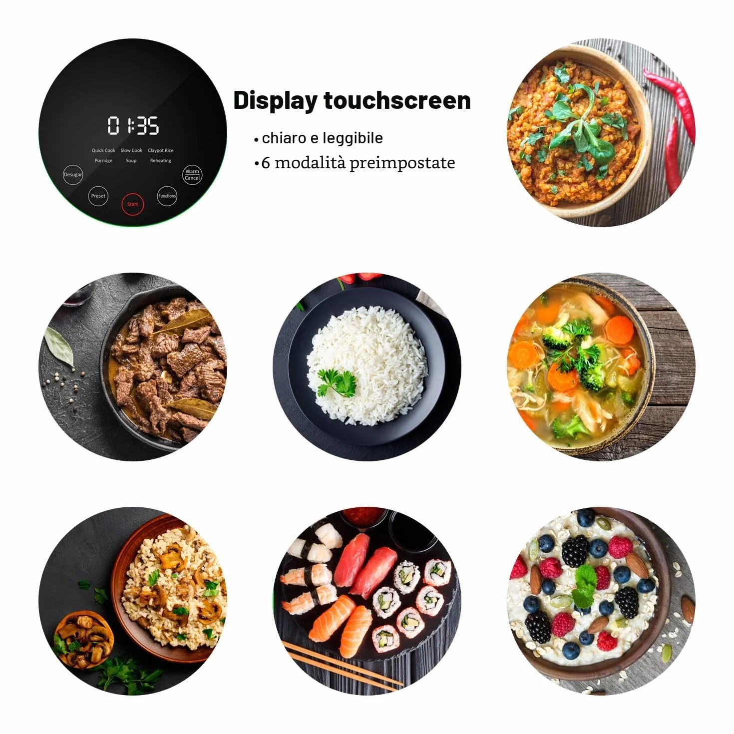 Lauben LOW Sugar Rice Cooker 1500AT, Cuociriso con funzione a basso contenuto di zucchero, 1,5 l, funzione di mantenimento in caldo, contenitore interno lavabile in lavastoviglie (Antracite)