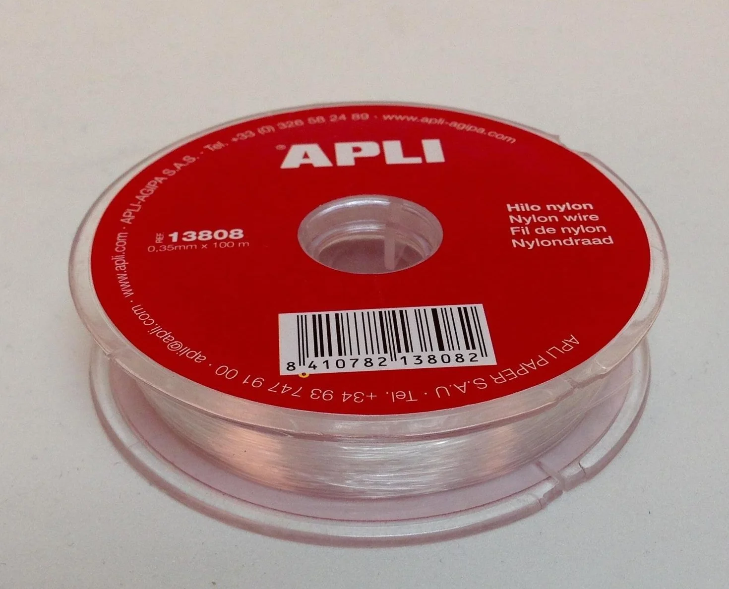 Apli 946040 - Bobina corda nylon 0.35mm 100m 808