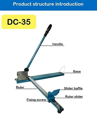 Utensile da taglio per guida DIN per progetti elettrici, design da banco da 35 mm con righello da 50 cm, doppia scanalatura per taglio in acciaio e alluminio