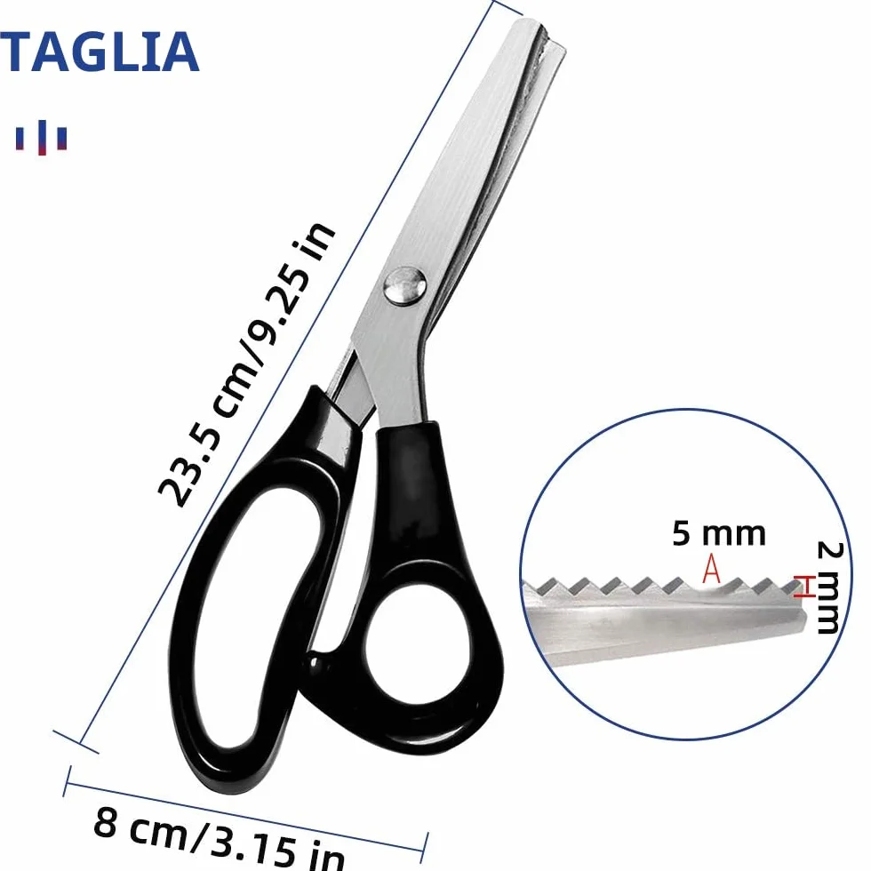 Forbici da dentellare per sartoria professionale taglio zig zag tessuto carta feltro