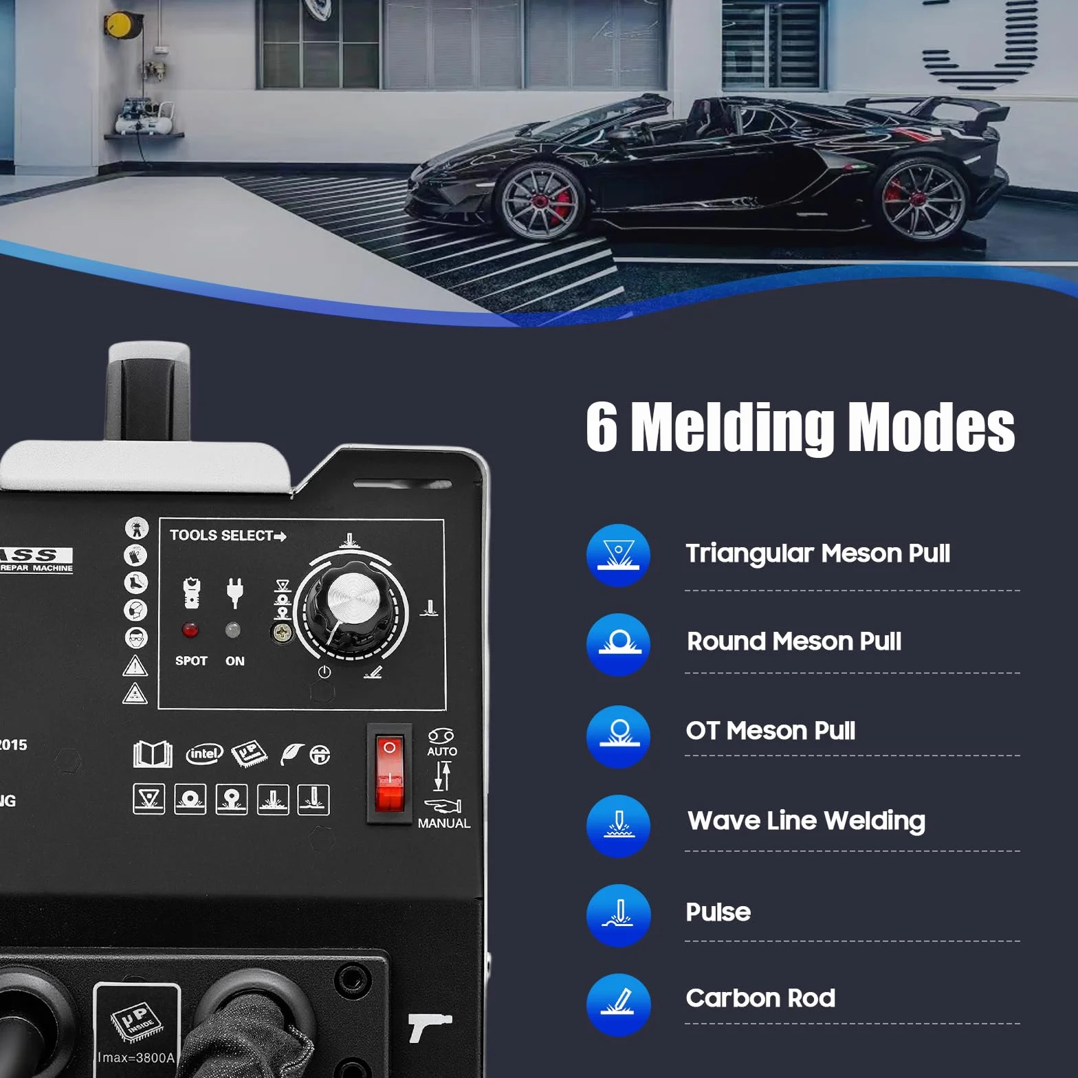 3 KW 3500 A carrozzeria Pro Spot Spotter saldatrice a punti, 220 V, strumento di rigonfiamento per modelli universali di veicoli con corpo in ferro