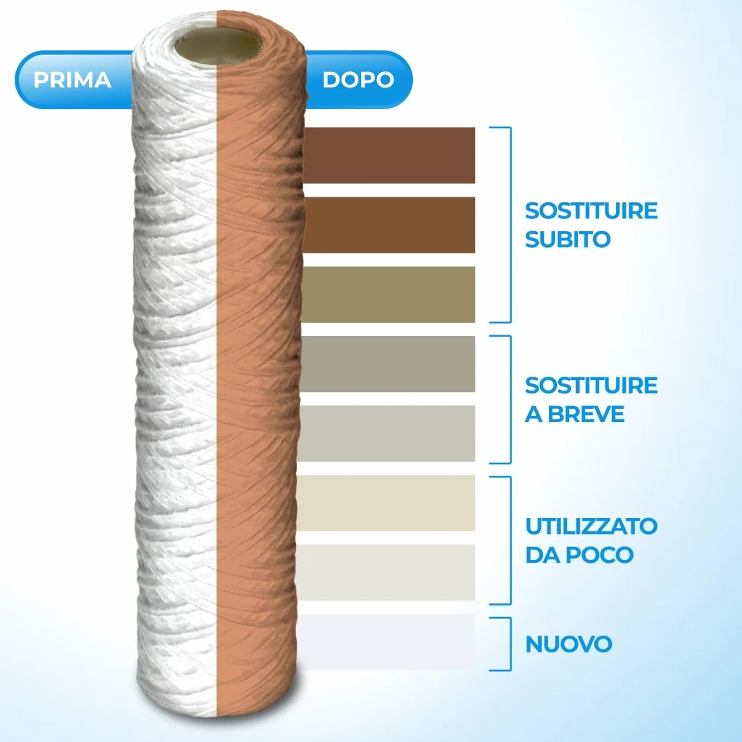 Cartuccia Filtrante per Filtro Acqua in Nylon 10 Pollici 60 Micron 1 Pezzo