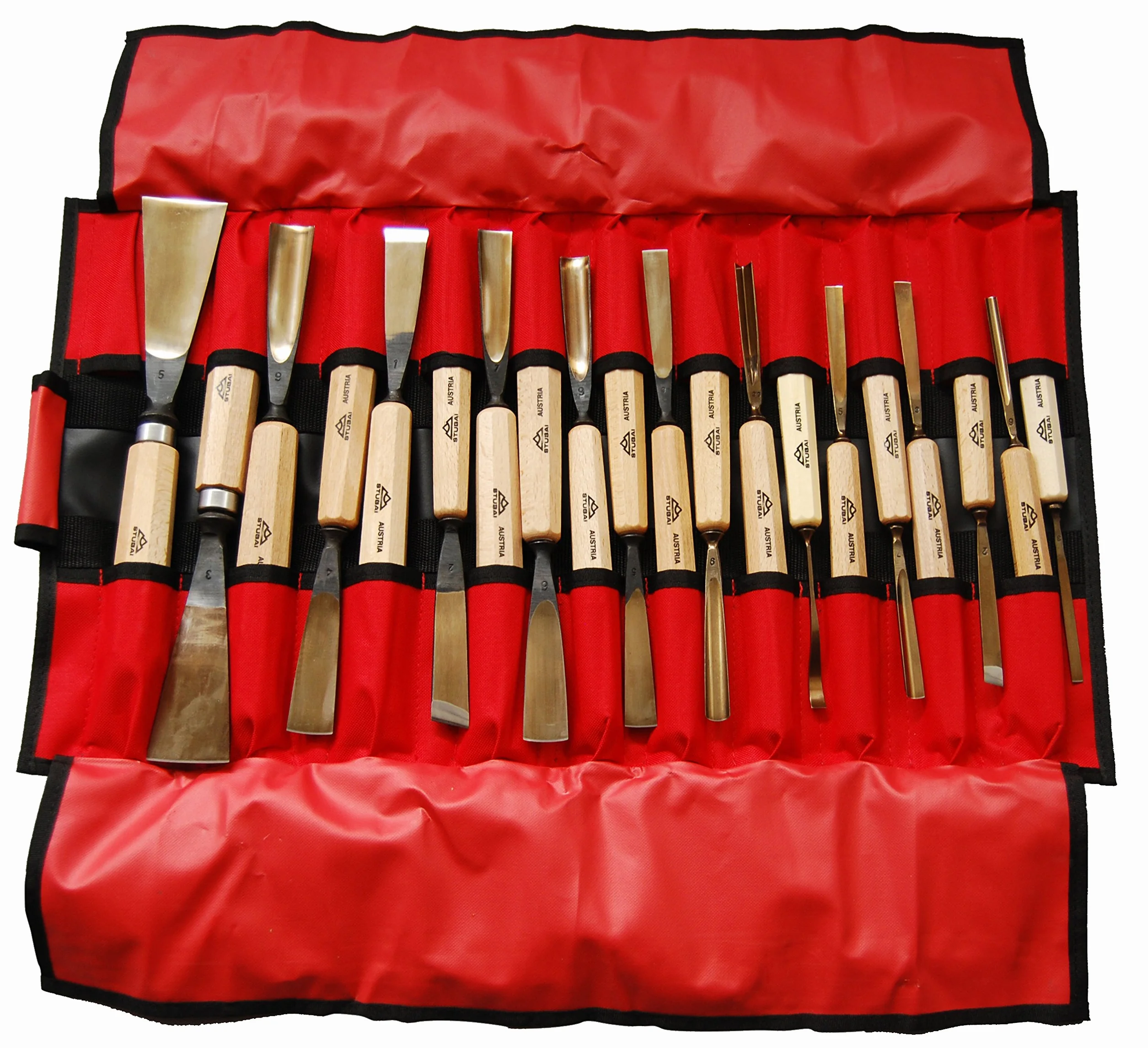 Stubai 510220 Assortimento Sgorbie per Scultori, 20 Pezzi
