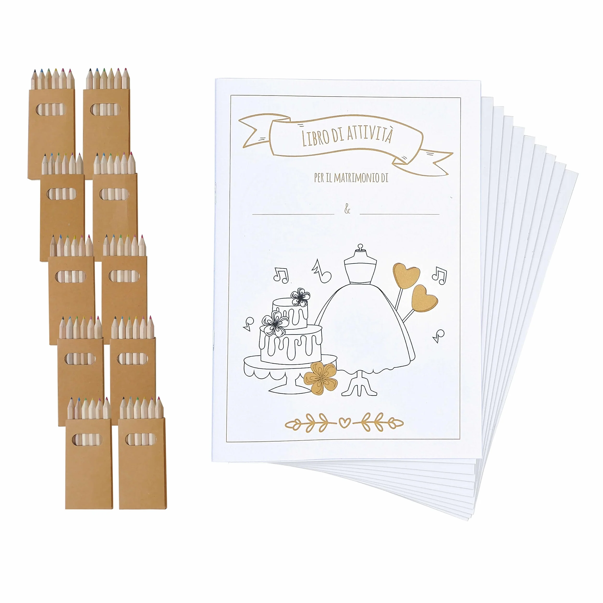 JEKA 10 Libri di attività da colorare per bambini per matrimoni, Regali per gli invitati