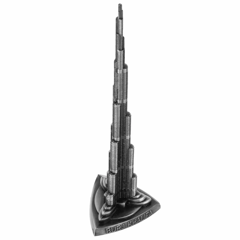 Burj Khalifa Tower Model Metal Miniature Dubai Desktop Decor