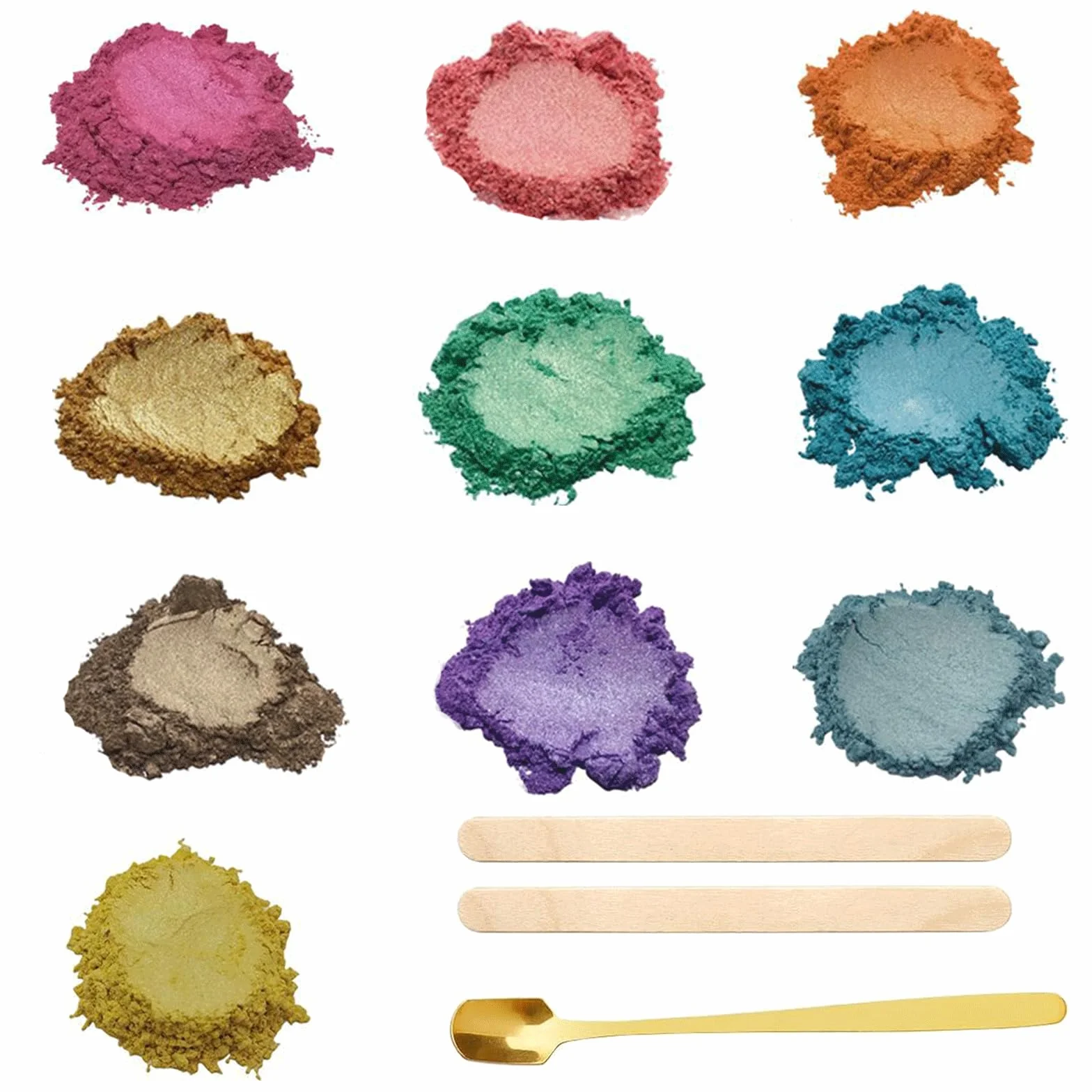 Set di 10 colori di resina epossidica da 3 g, polvere di mica, pigmenti colorati per colata in polvere, polvere per pigmenti in resina epossidica per sapone, candela, creazione di gioielli