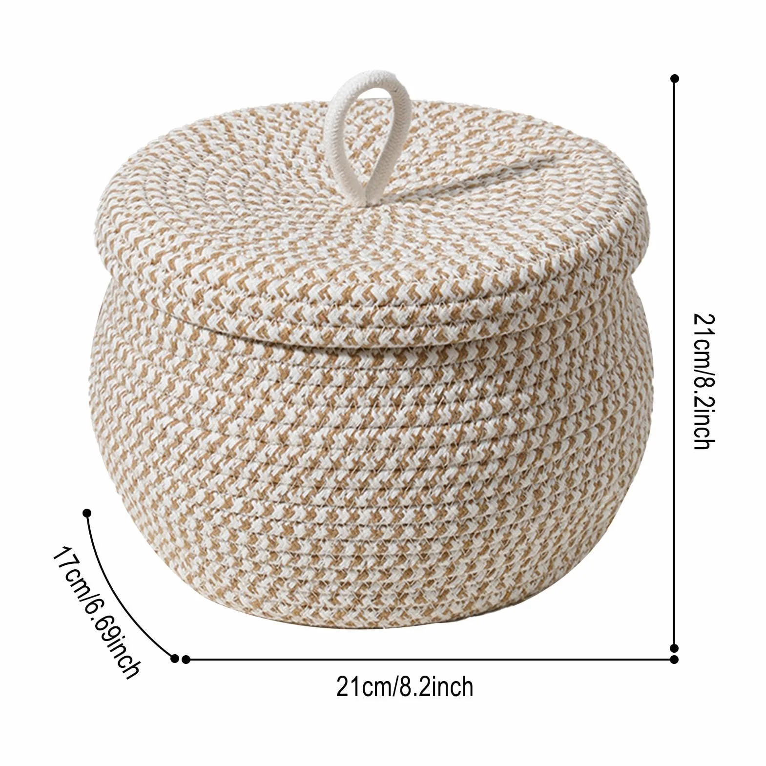 Cesto Portaoggetti In Corda Cestino Con Coperchio Tessitura Artigianale Materiale Paglia Peso 400g Stile Rustico Contenitore Per Riviste Piante Oggetti Vari Spazio Ridotto