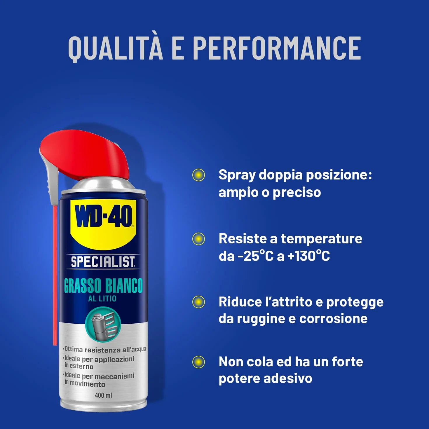 WD-40 Specialist Grasso Bianco al Litio Lubrificante 400ml NSF H2