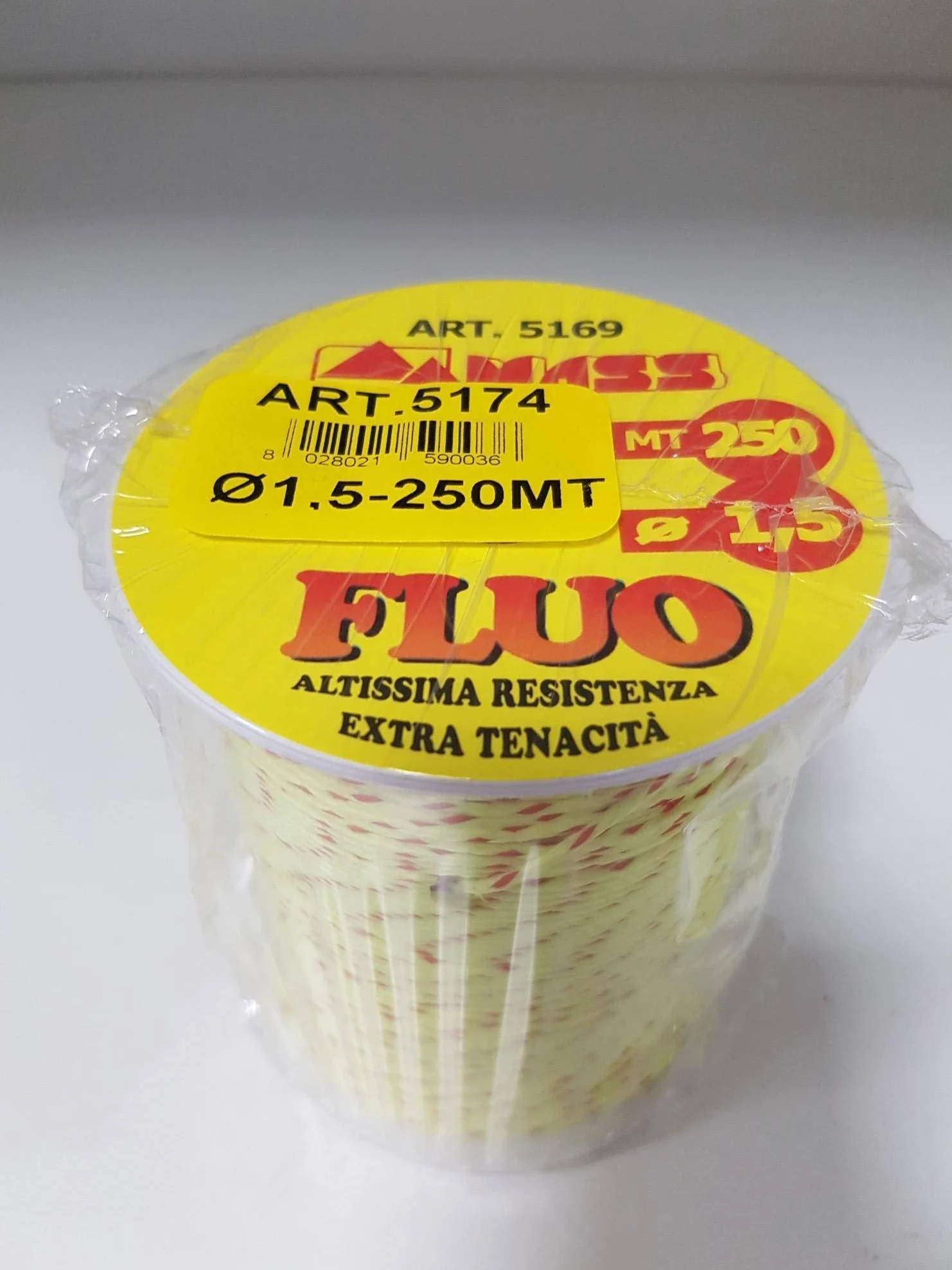 Mass filo extra fluo per edilizia giallo e rosso Ø 1,5 mm 250 m