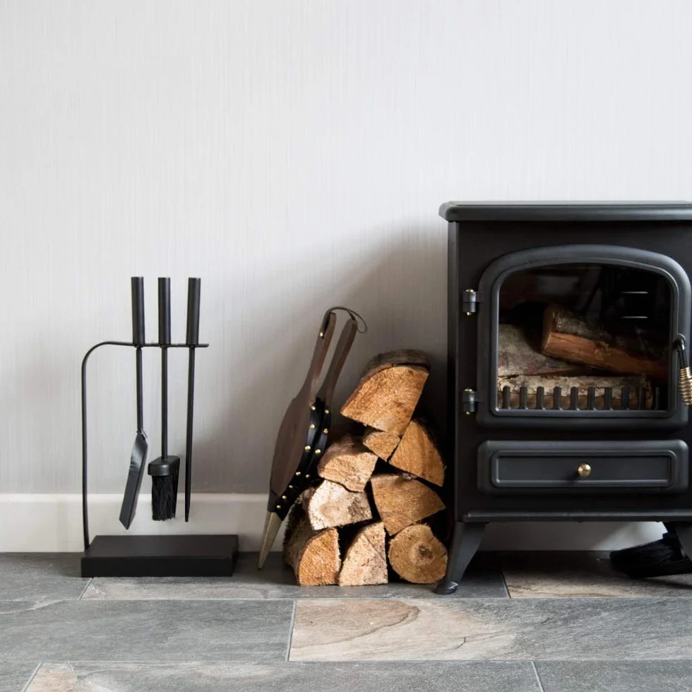 Aston Fuoco Companion Set 4 Pezzi Metallo Nero