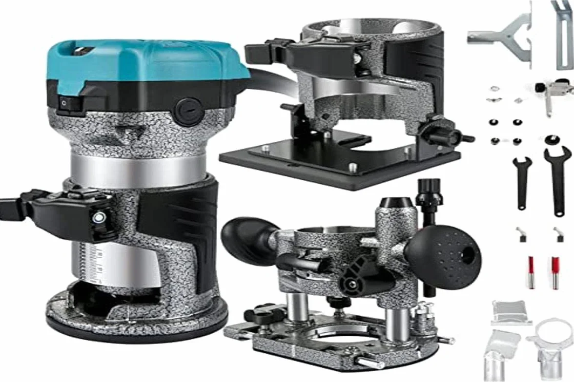 VEVOR Rifilatore Fresatrice Verticale per Legno Elettrica, 220V 710W Velocità 13000-33000 RPM Fresatrice Rifilatore Multifunzione per Scanalatura del Legno, Formatura di Bordi, Intaglio del Legno