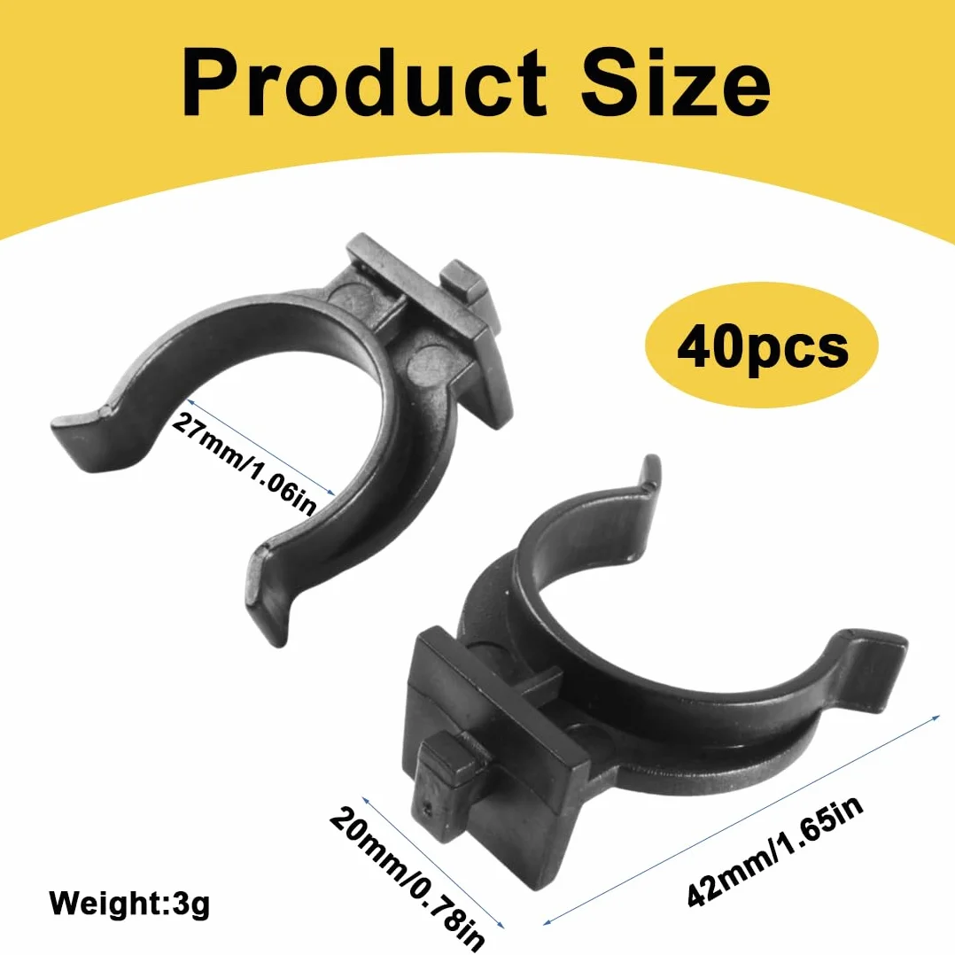 40 Pezzi Gancio per Zoccolo da Cucina Universale in ABS e Alluminio, Clip, Battiscopa, Ganci, Montaggio a Parete, Design Antiscivolo, Multiuso