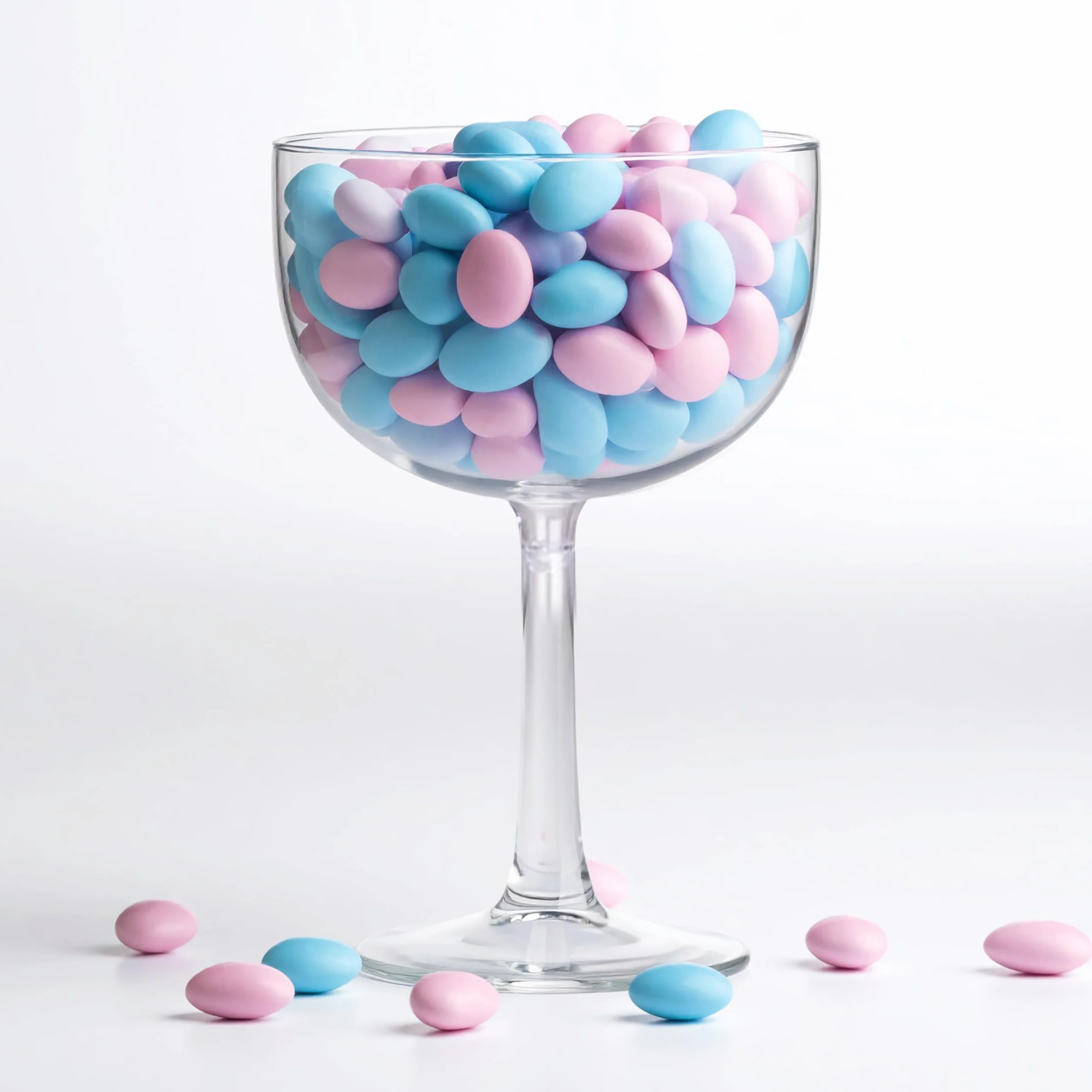 Decoraparty Calice Porta Confetti Trasparente Bicchiere Gigante Centrotavola Diametro 16 cm x Altezza 24 cm