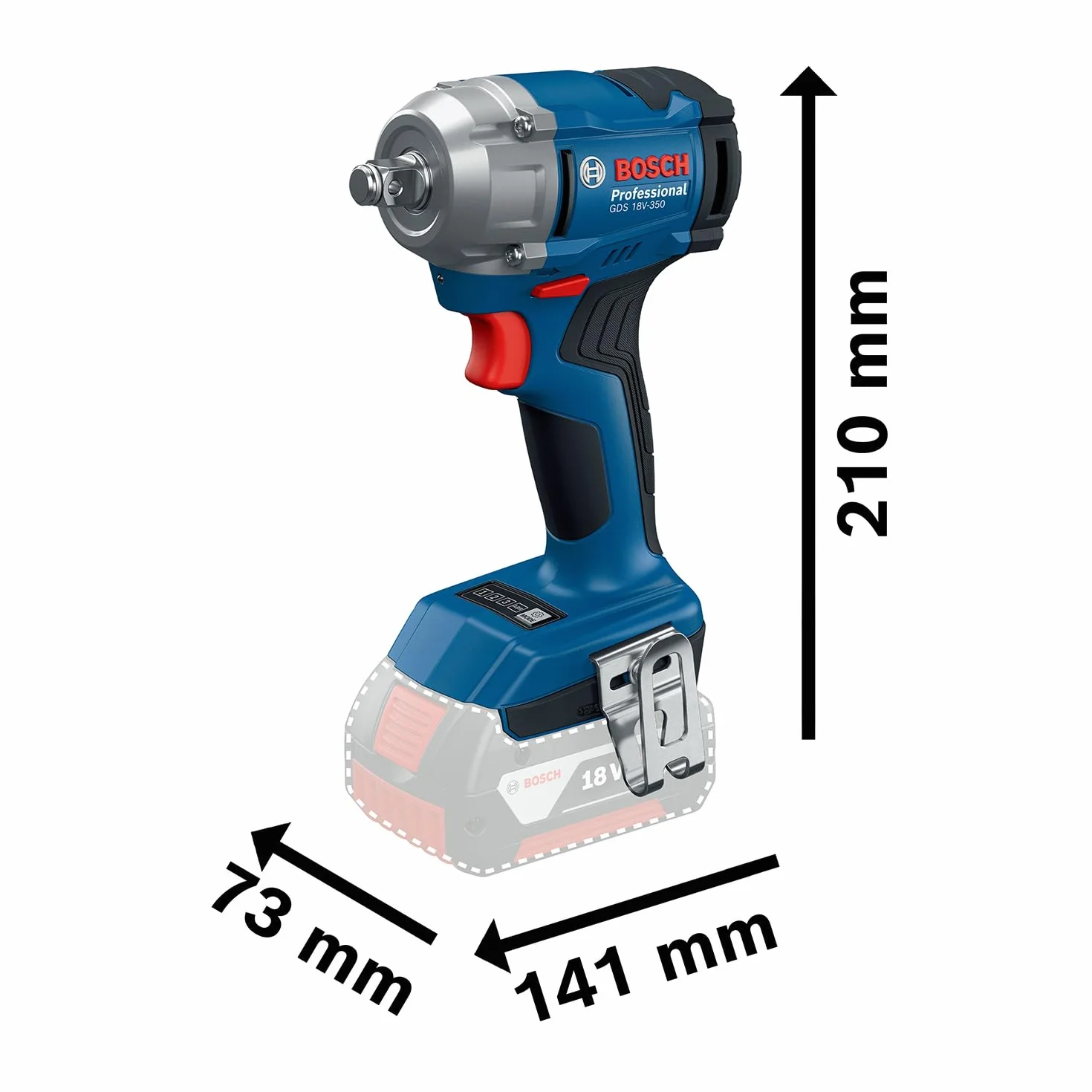 Bosch Professional GDS 18V-350 Avvitatore a massa battente 18V System