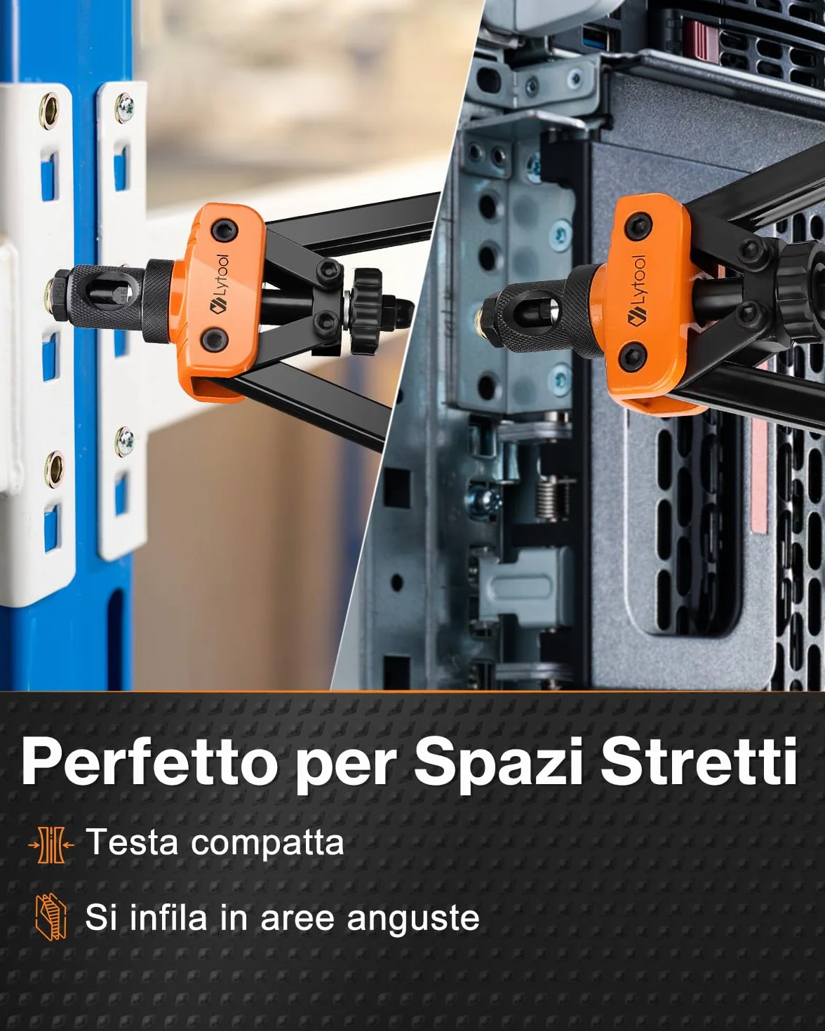 Lytool Rivettatrice per Inserti Filettati 14", Manuale 6 Mandrini M3-M10, Custodia