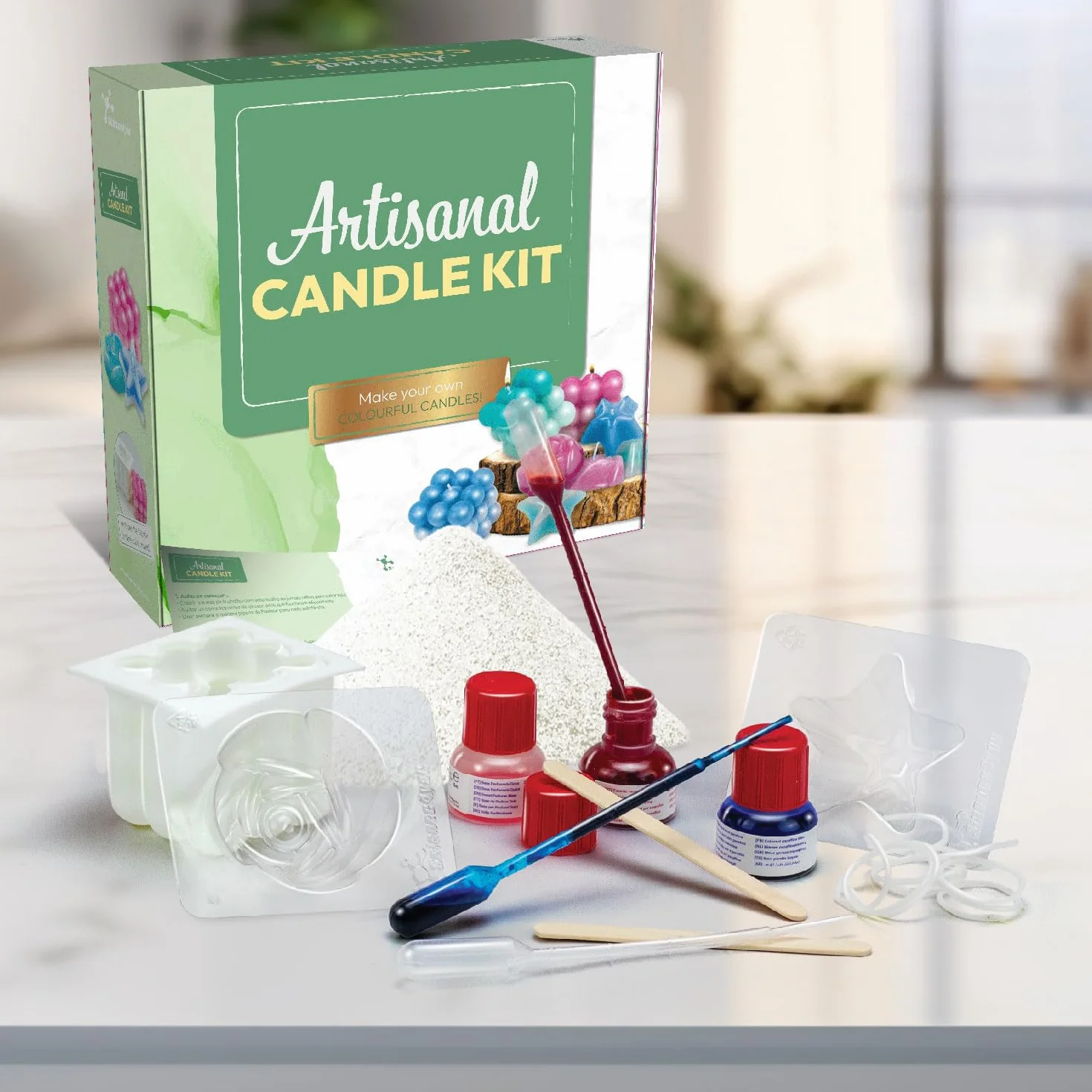 Science4you Kit per la Creazione di Candele - kit per Candele Fai Da Te, Kit Artigianale con 3 Diversi Stampi per Profumate, Kit Originali per Adulti, Regalo di Artigianato per Donne e Uomo