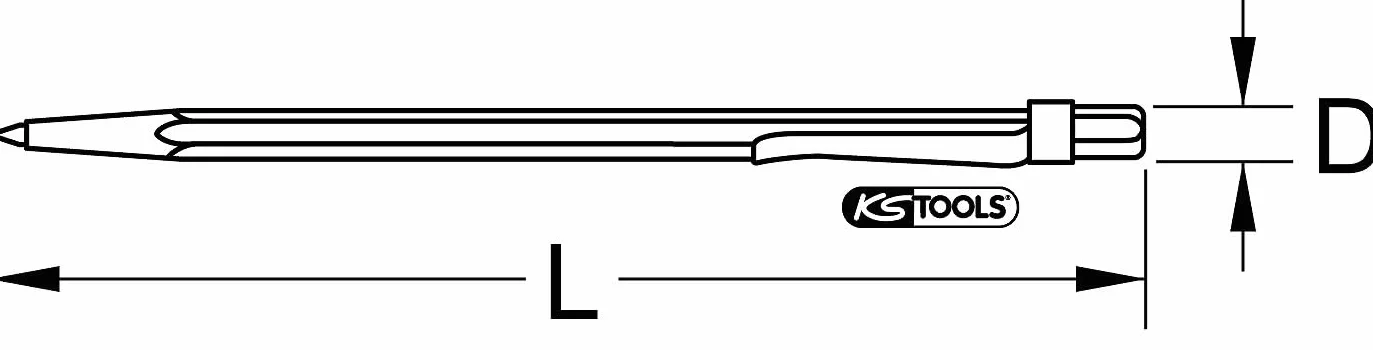KS Tools 300.0301 Punta per tracciare in metallo duro, 145mm