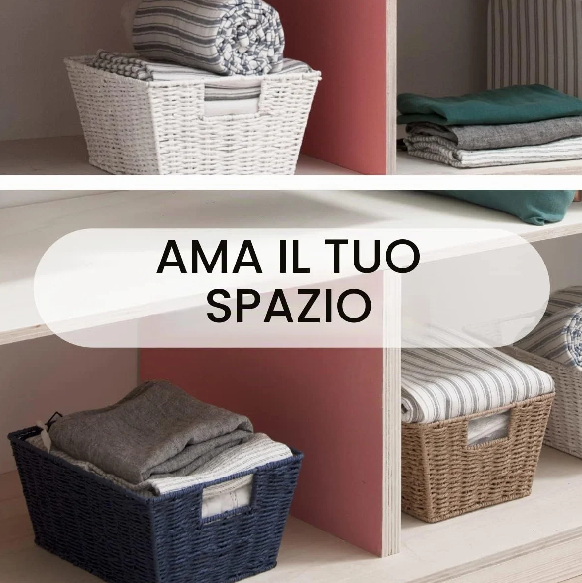 Compactor Etna Cesto Rettangolare in Carta Intrecciata a Mano, Nero, 31 x 24 x H. 14 cm, RAN6543