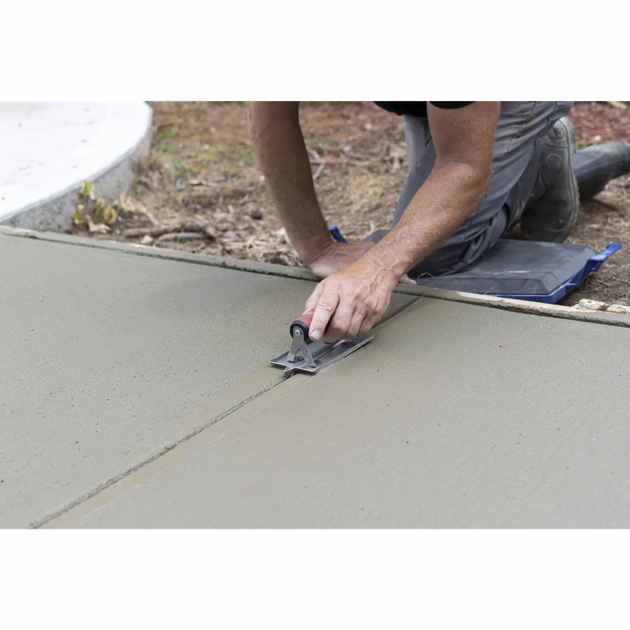Groover Marshalltown - R 6 mm, L 13 mm, P 13 mm con impugnatura Durasoft, in acciaio inossidabile, utensili per pavimenti e calcestruzzo, dimensioni: 152x76 mm