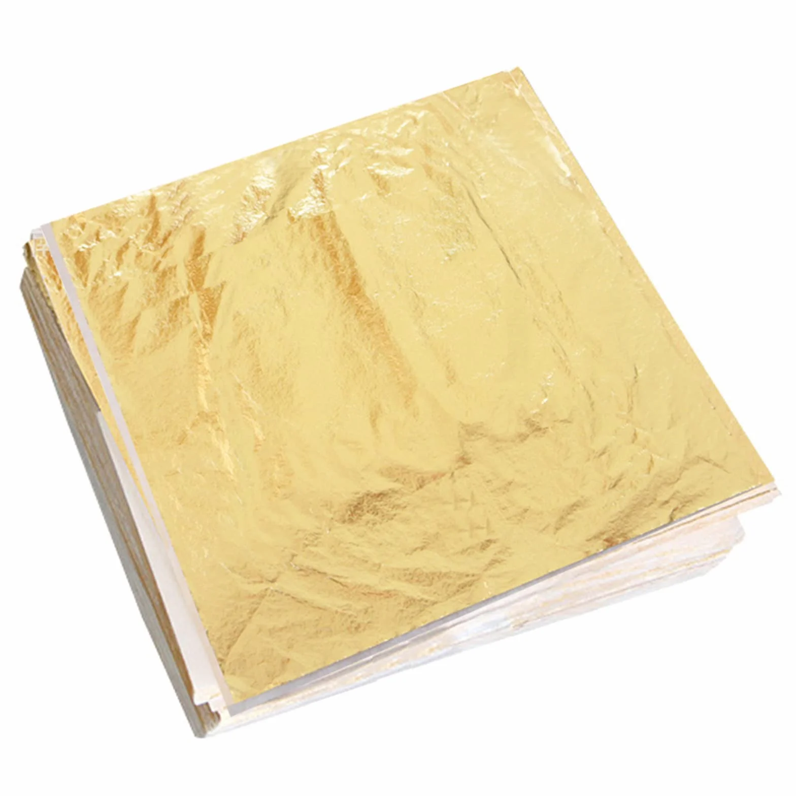 Fogli di Foglia Oro,100 Pezzi di Lamina D'oro per Doratura,16x16 cm Foglia Imitazione D'oro per Doratura, Progetti di Artigianato, Mobili, Decorazioni per la Casa