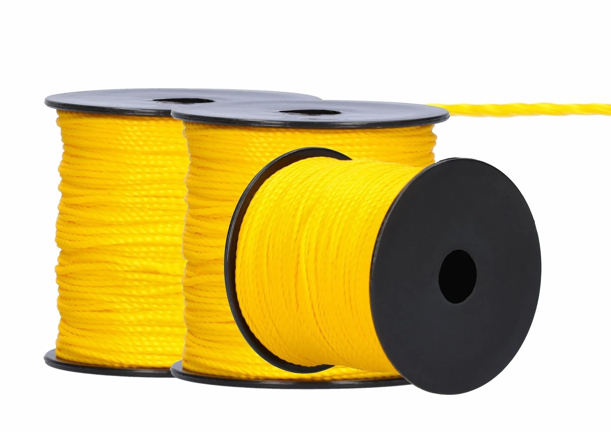 ToolSpace Cordone per muratori - 100m x 1,6mm - Giallo - Polipropilene di seta - Cordone di livellamento - Filo a piombo - Cordone per intonaco di forza - durevole e resistente agli strappi
