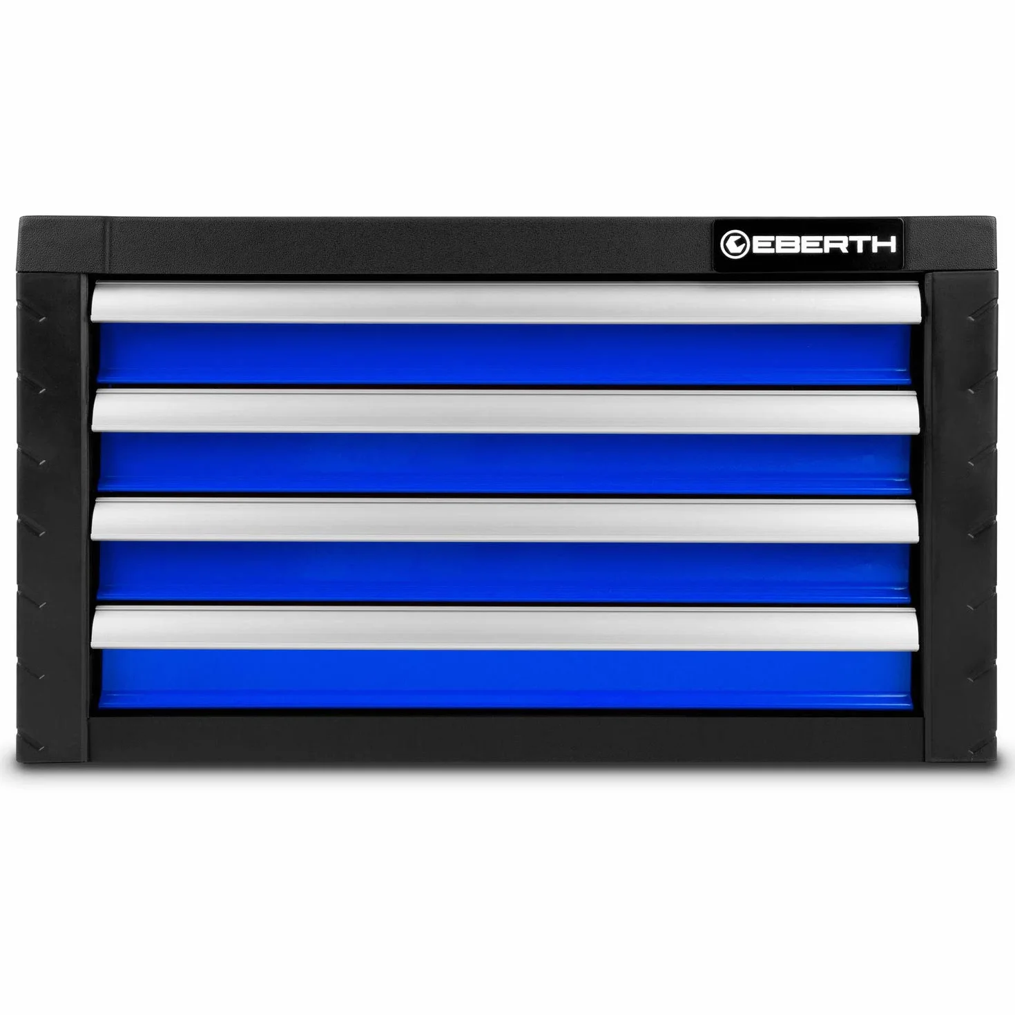 EBERTH Cassetta Porta Attrezzi Vuota, Cassettiera in Metallo con 4 cassetti, Guide Telescopiche con Cuscinetti a Sfera, Estrazione Totale, Valigetta Porta Utensili Chiudibile con 2 chiavi, Blu