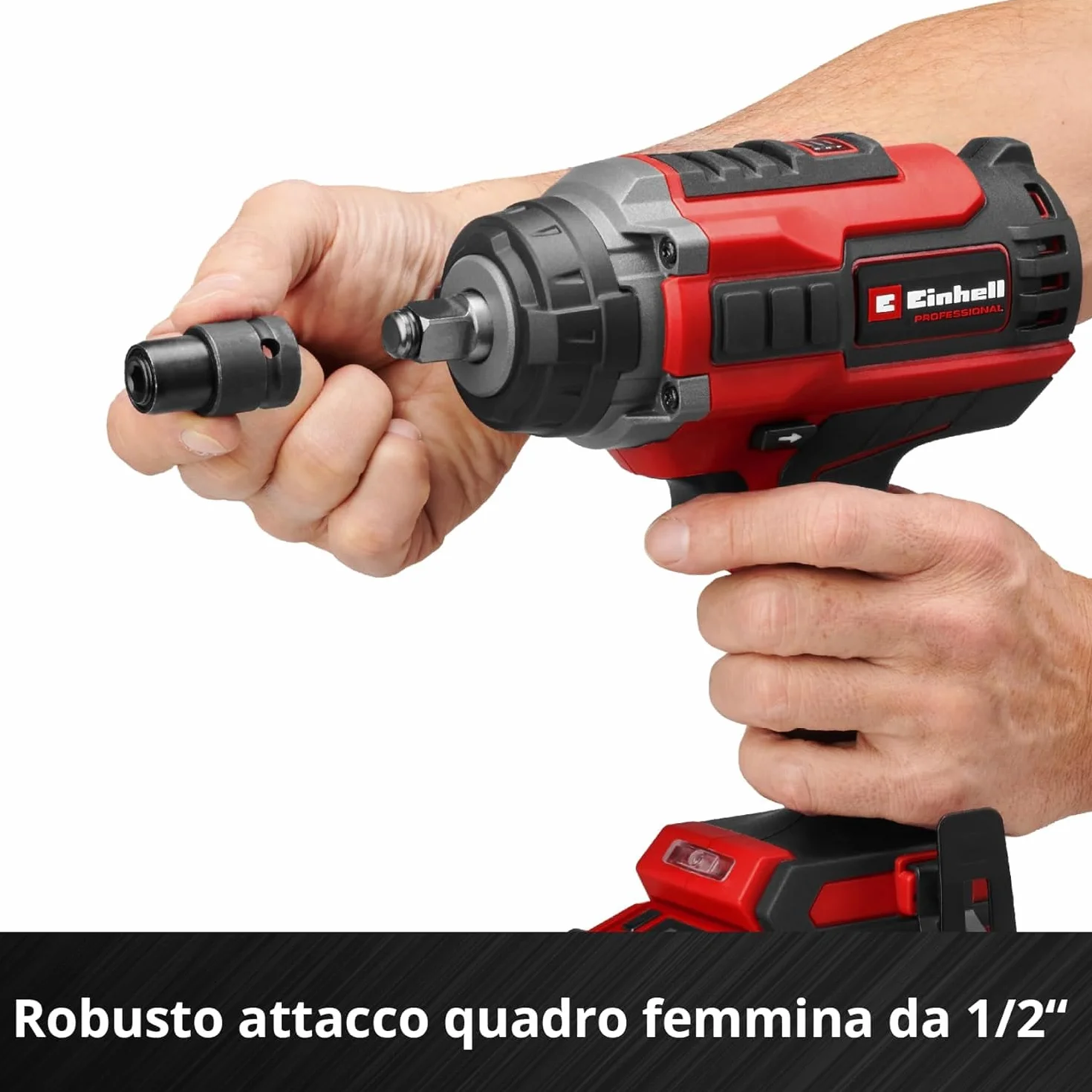 Einhell Professional Avvitatore a percussione a batteria IMPAXXO 18/450 Power X-Change 18 V 450 nm Brushless attacco 1/2" set di bussole
