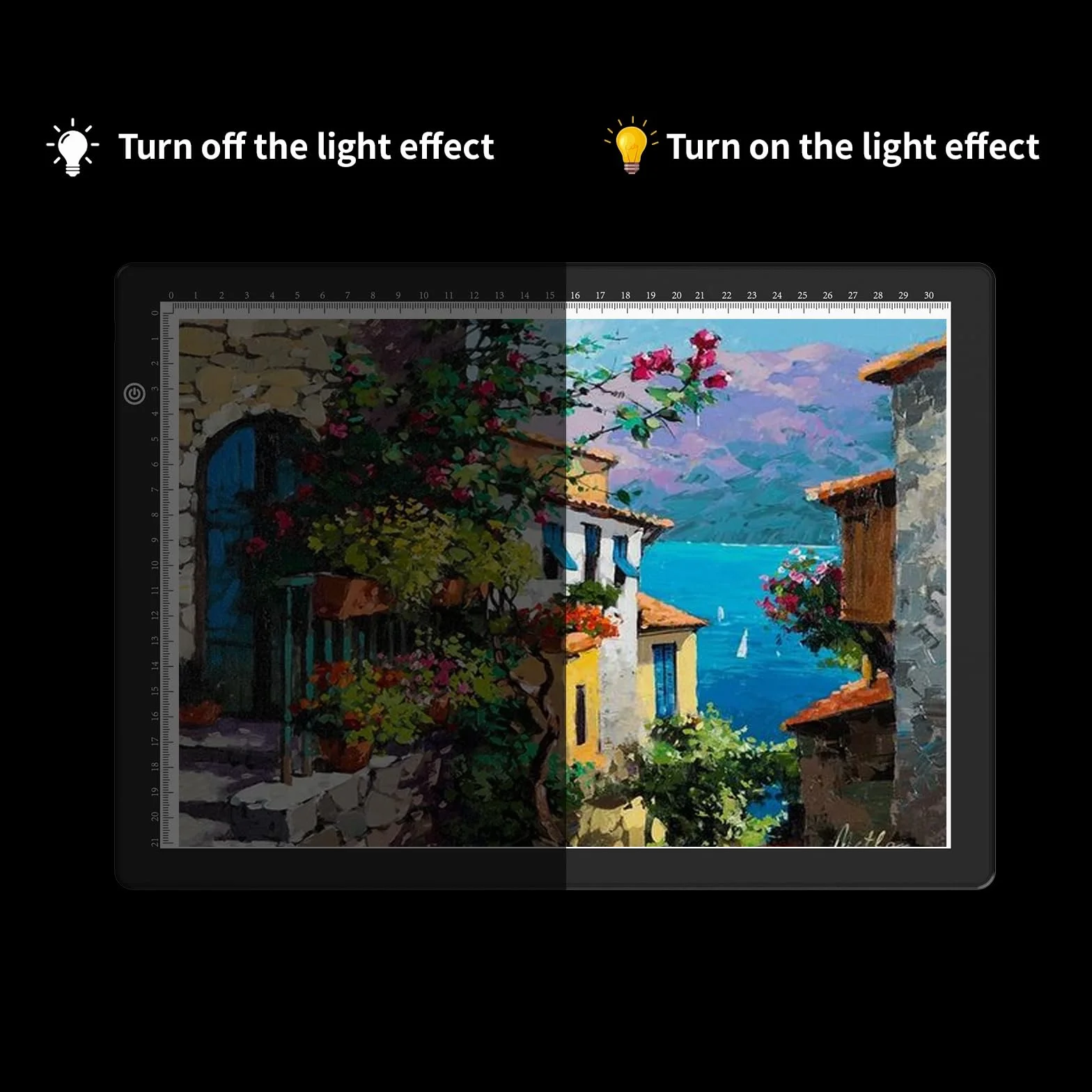 JSKLAMP A4 Tavoletta Luminosa con 4 Clips, Lavagna Luminosa per Disegnare, Tavola Luminosa Disegno, LED Light Box Light Pad di Disegno con Luminosità Regolabile per Pittura Diamante, Schizzi, Artisti