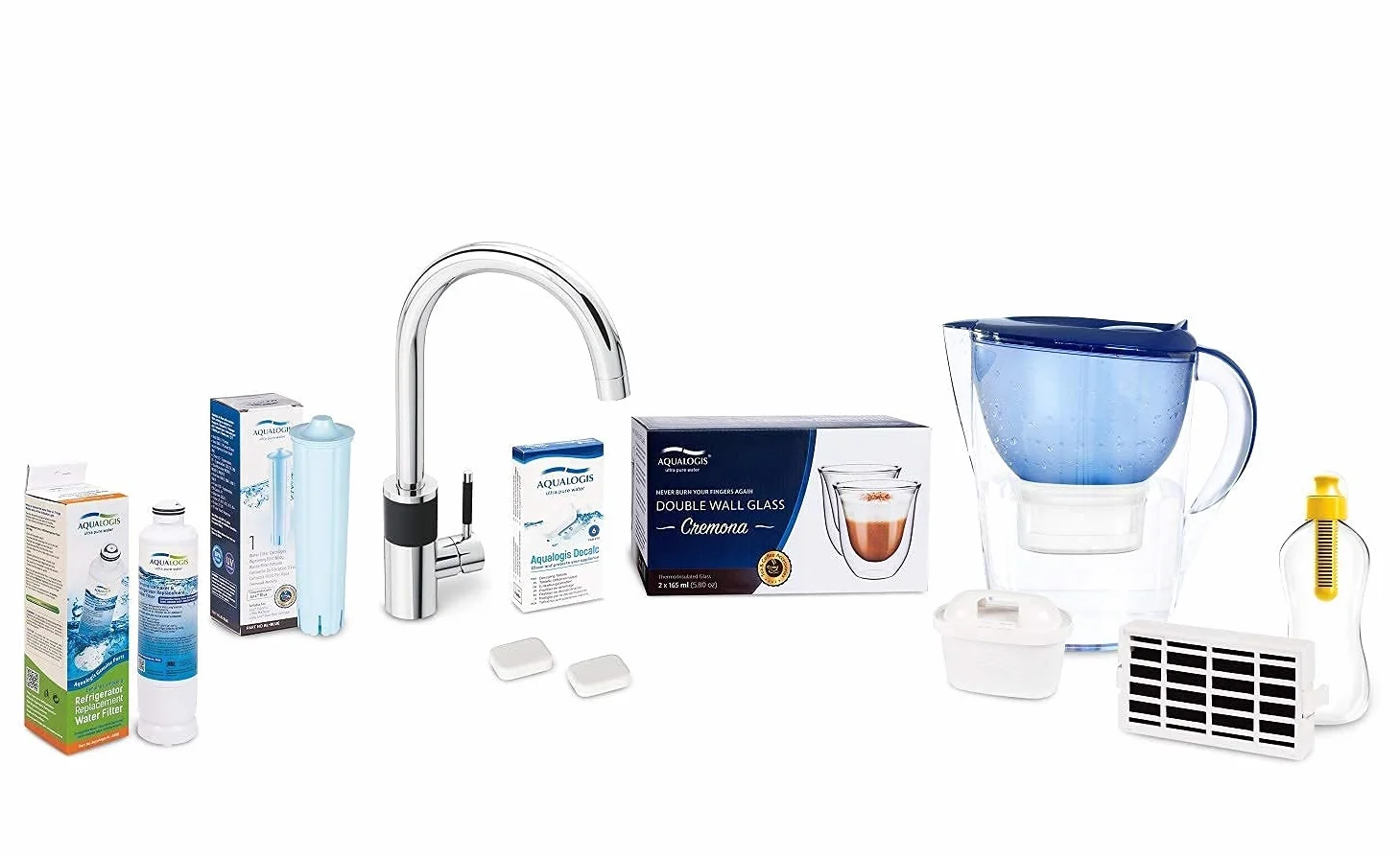 Aqualogis Cartucce Filtranti Compatible per Brita Maxtra Maxtra+ Caraffa Filtrante 6 pezzi