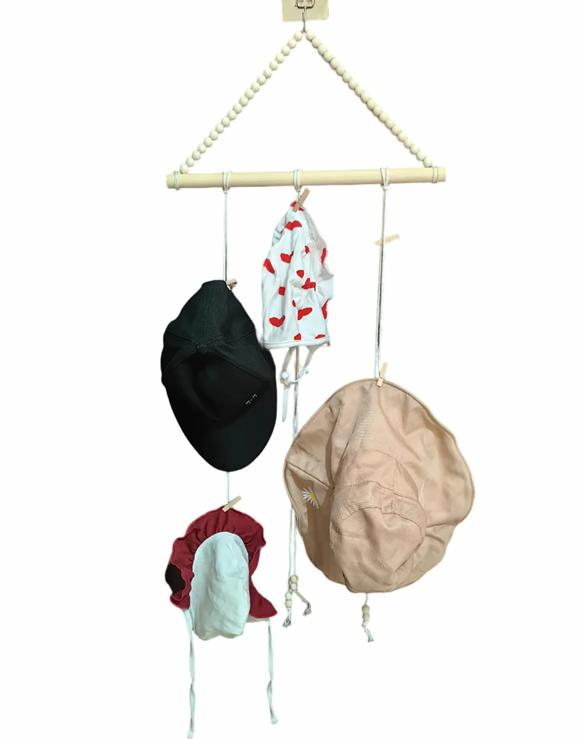 Hat Rack Storage Hanging Piece - 1 pezzo, Hang Multiple Hats, Bohemian Style, Può essere Posizionato Sulla Porta Della Stanza, Parete, Armadio, Adatto per lo Stoccaggio Camera da Letto.