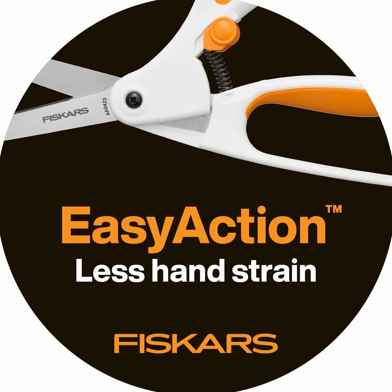 Fiskars Forbici Softgrip per Tessuti, Lunghezza: 26 cm, Lama in Acciaio Inox/Manici in Plastica, Bianco, Easy Action, 1070070