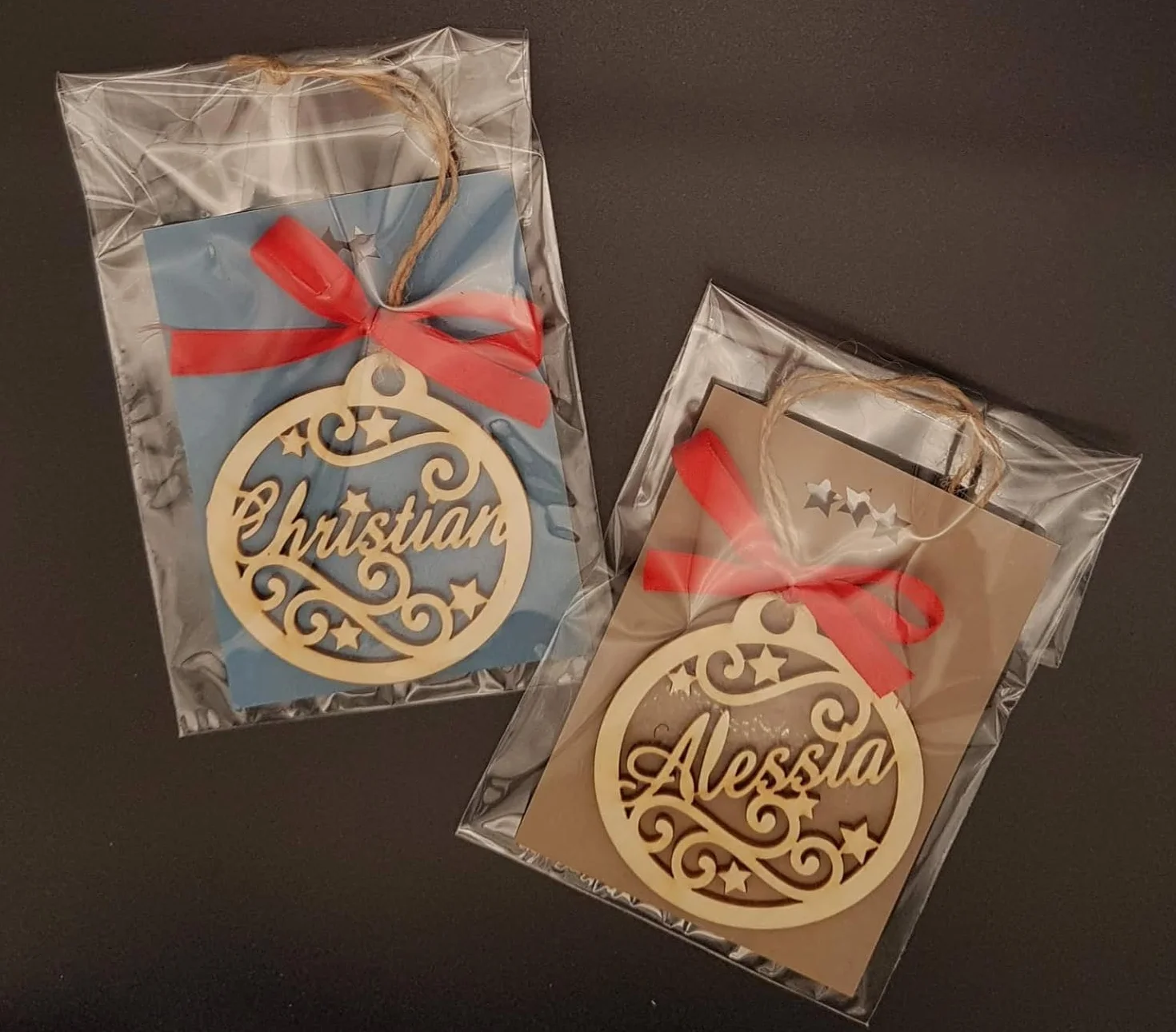 Pallina di Natale in legno personalizzabile 1 pezzo