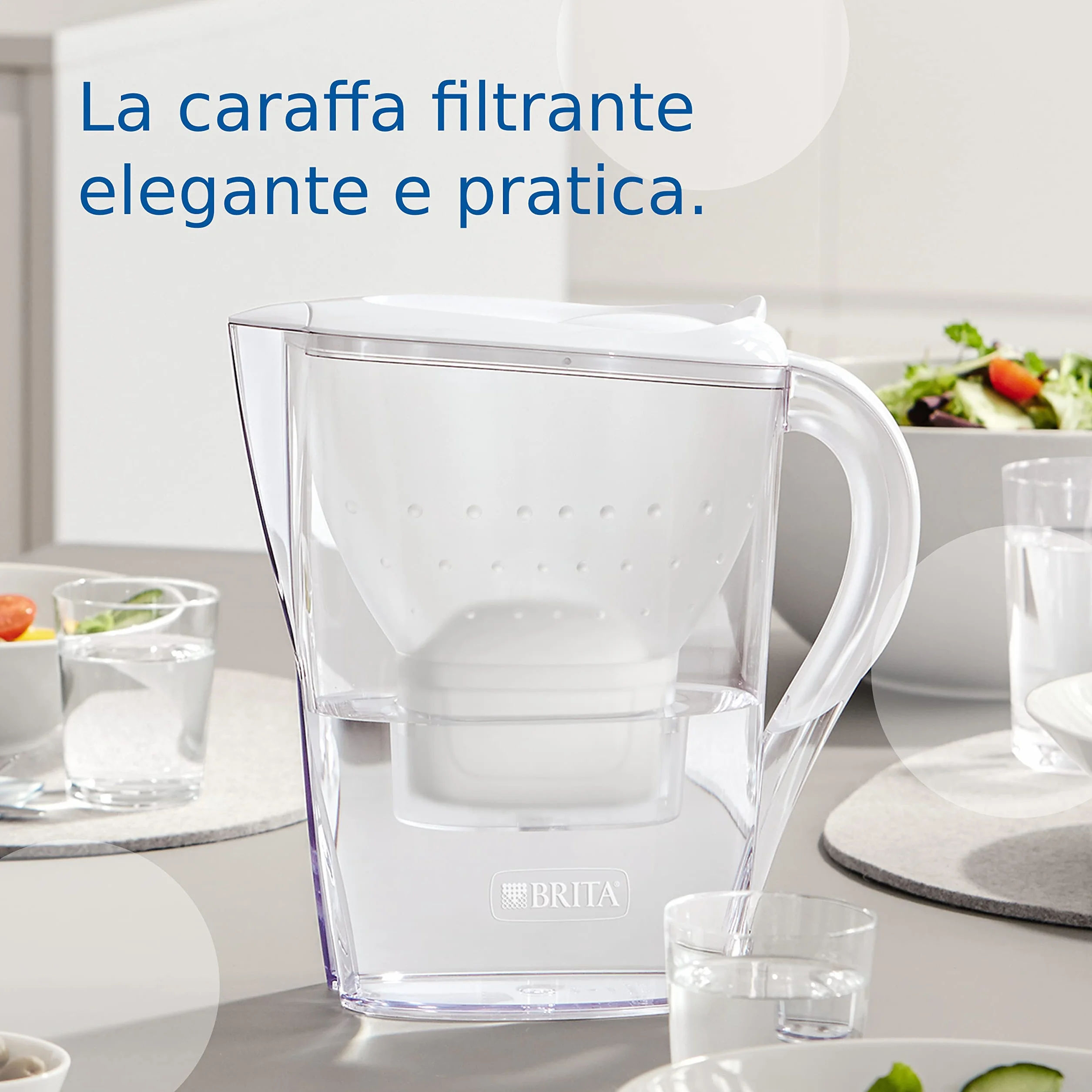 BRITA Marella Caraffa Filtrante Acqua 2.4L con Filtro MAXTRA PRO All-in-1