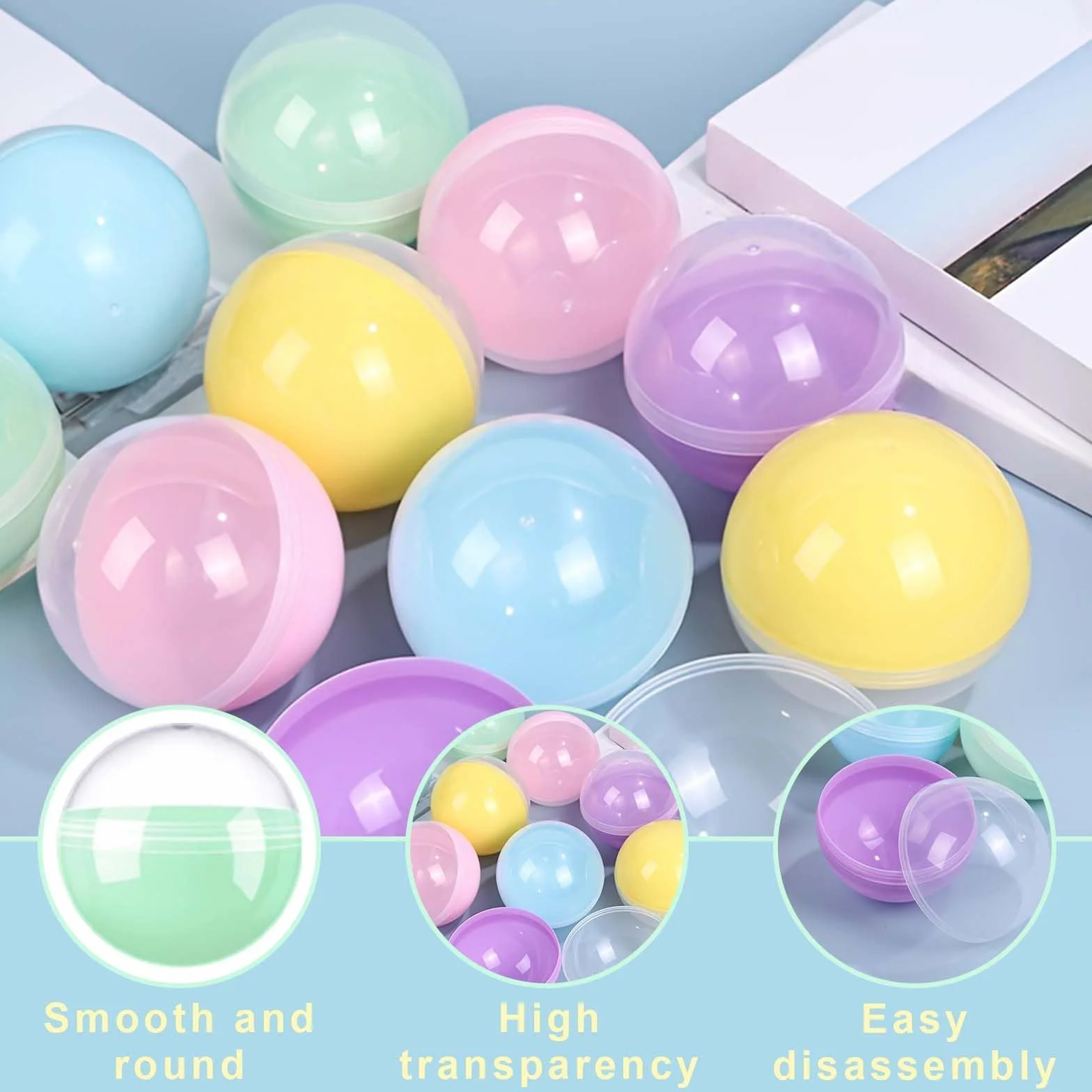 MINZHI 120 Pezzi di Palle riempibili, Palline Rotonde vuote, Palla di plastica Acrilico, Sfera plastica Trasparente,Palline Trasparenti apribili, Palline in Acrilico,per riempire Gli addobbia 28mm