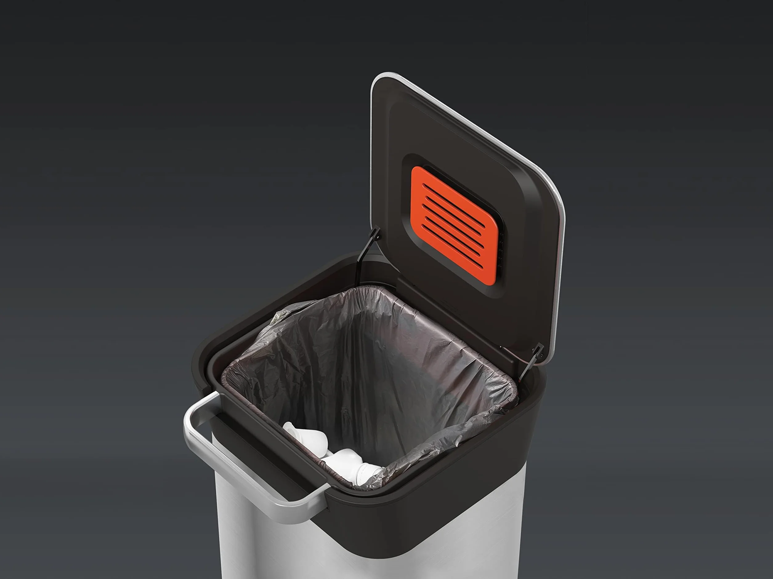Joseph Joseph - IW5, sacchetti spazzatura con manici a coulisse, extra resistenti, compatibili con bidone Titan 20 - Confezione da 20 pezzi- grigio, 40 litri