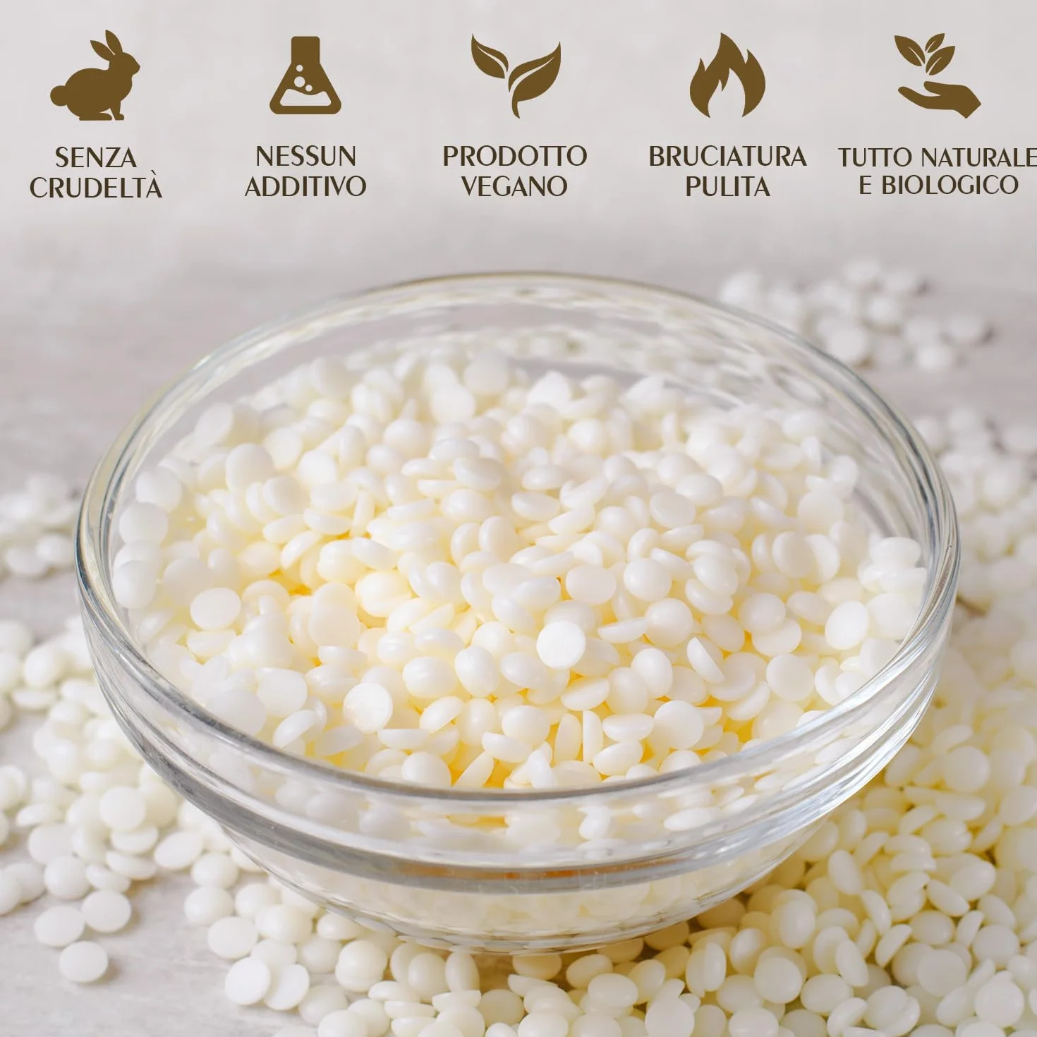 Cera di Soia per Candele, Cera per Candele di Prima Qualità 5kg di Waxcanpy, Cera per Candele Fai Da Te, Cera di Soia 100% Naturale per La Produzione di Candele Fai Da Te