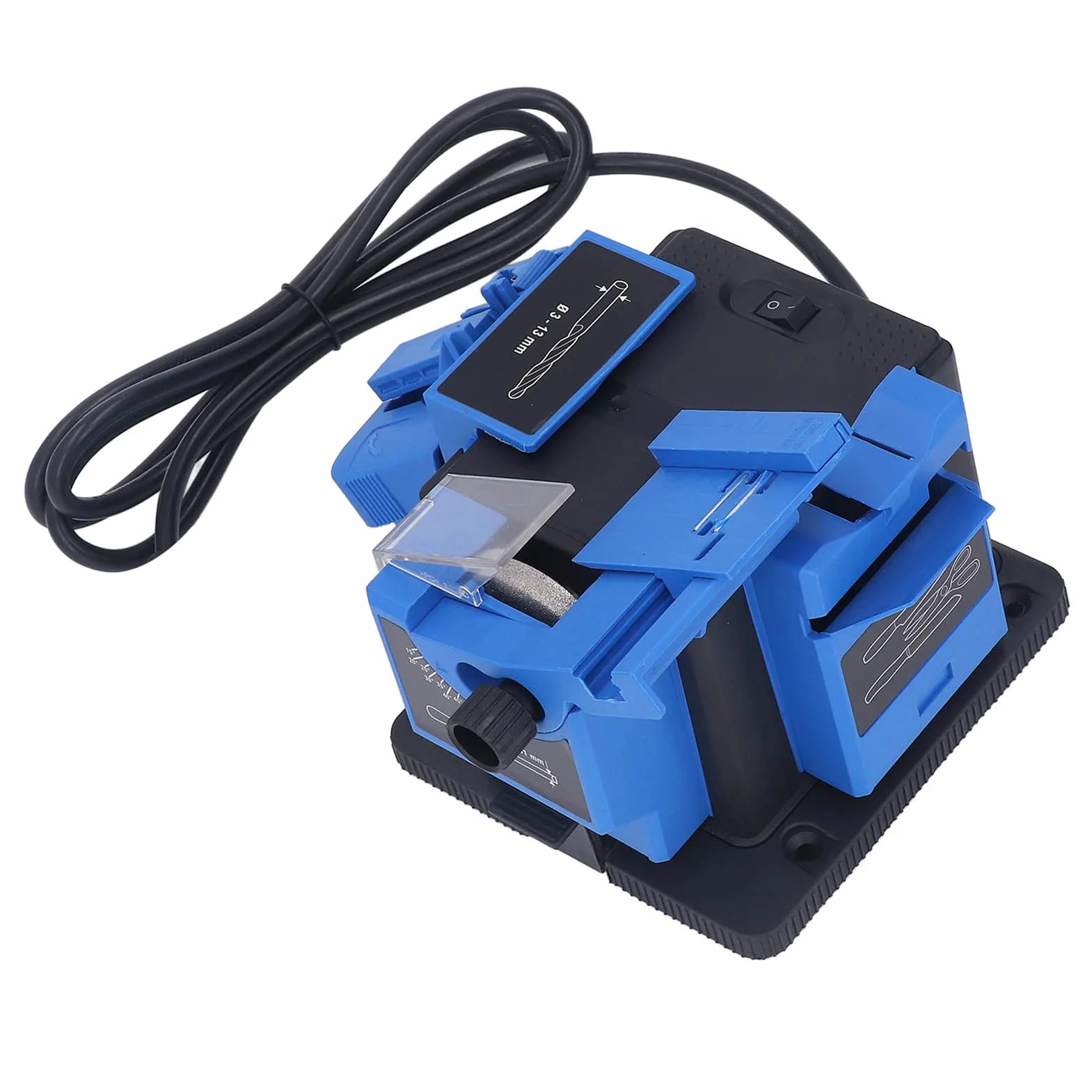 Affila Punte Trapano Elettrico, Multifunzione per Affilare Punte a Forbice per Uso Domestico, Multifunzione affila punte trapano professionale(Blue)