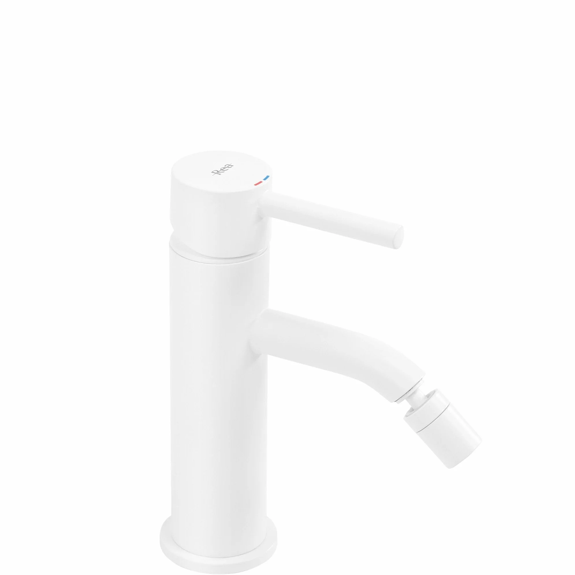 Rea - Rubinetto Da Bidet Lungo White Miscelatore Monocomando In Ottone Per Wc Bagno (Bianco) 14 X 5 X 17 cm