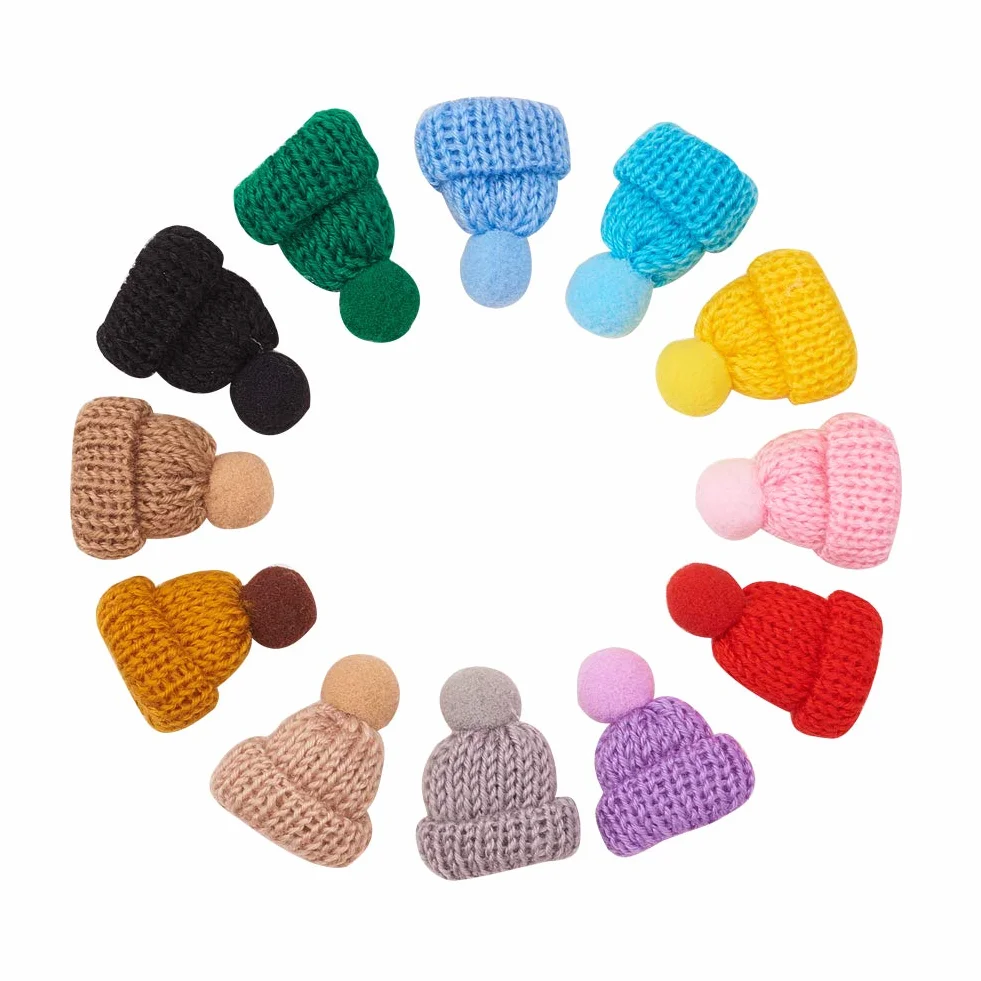 NBEADS - Set di 60 Mini Cappelli A Maglia, Ornamenti A Forma per Creare Gioielli Fai da Te