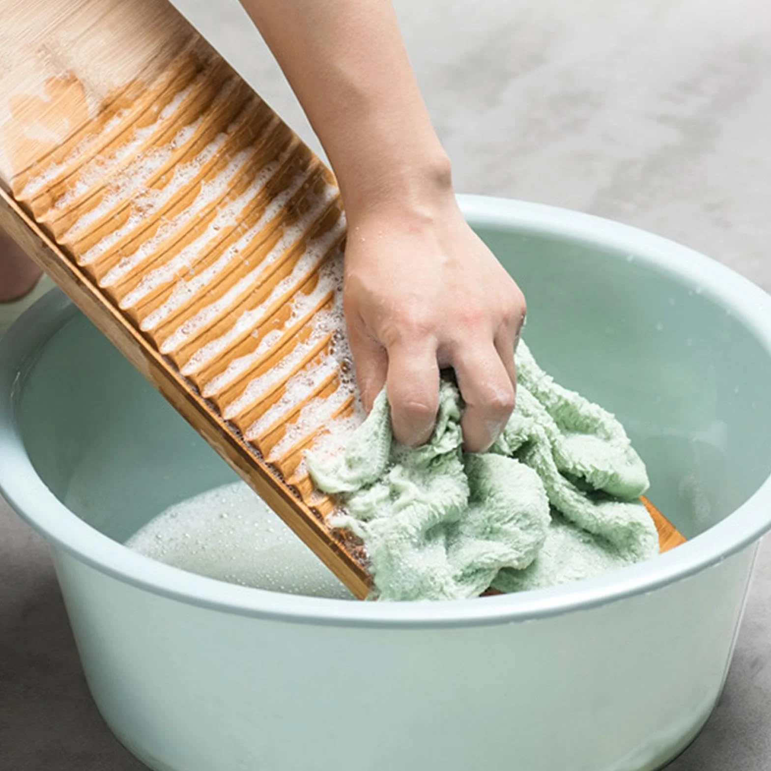 Asse per lavare i panni per lavare a mano, Asse per bucato in legno,Assi per lavare il bucato - Stazione per il lavaggio delle mani, Lavanderia per le mani, Lavasciuga, Realizzato in materiale natural