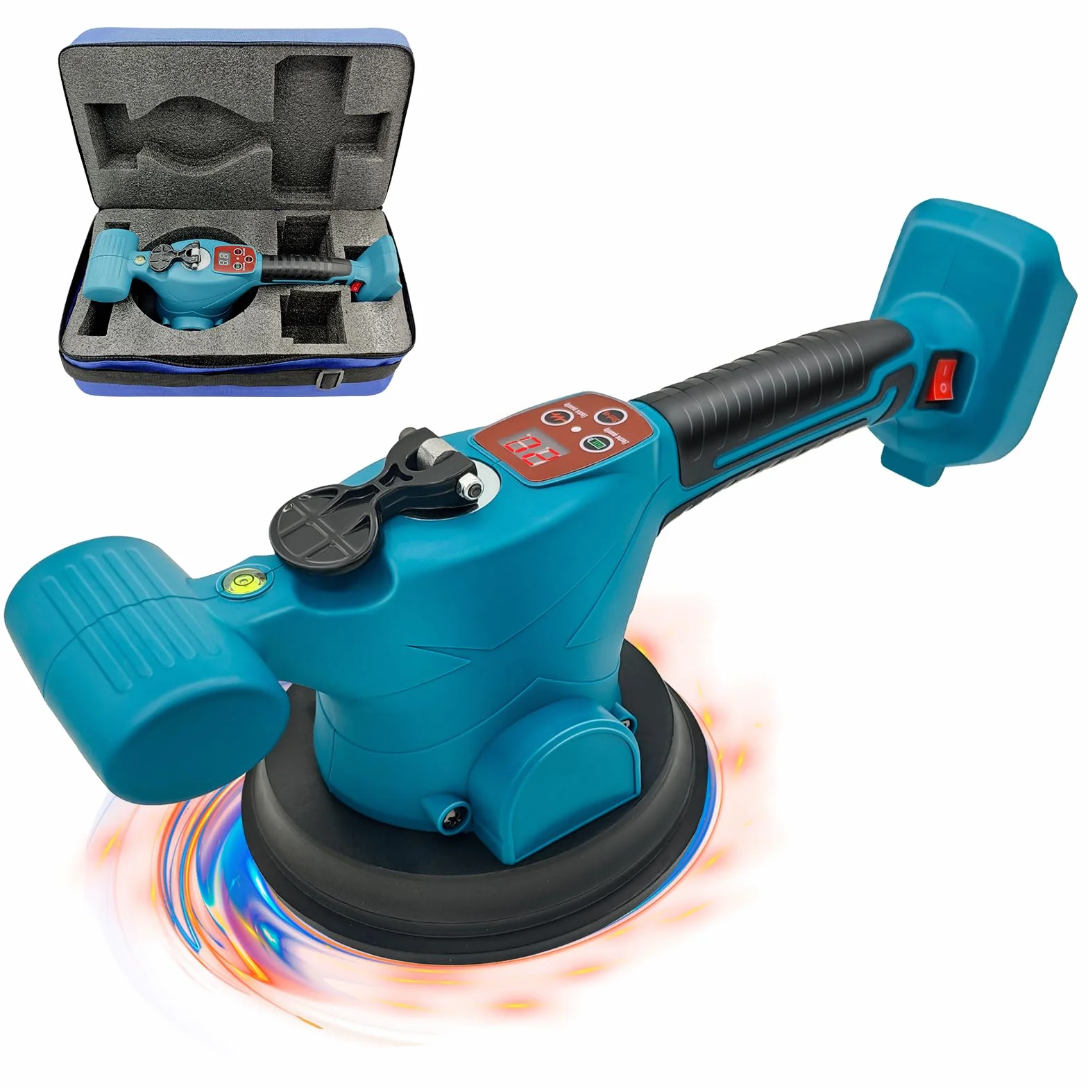 Vibratore Per Piastrelle Compatibile con Makita 18V, Strumenti per Piastrelle Martelli per Piastrelle con display di potenza a LED, con 9 Velocità di Trasmissione (Batteria Non Inclusa)