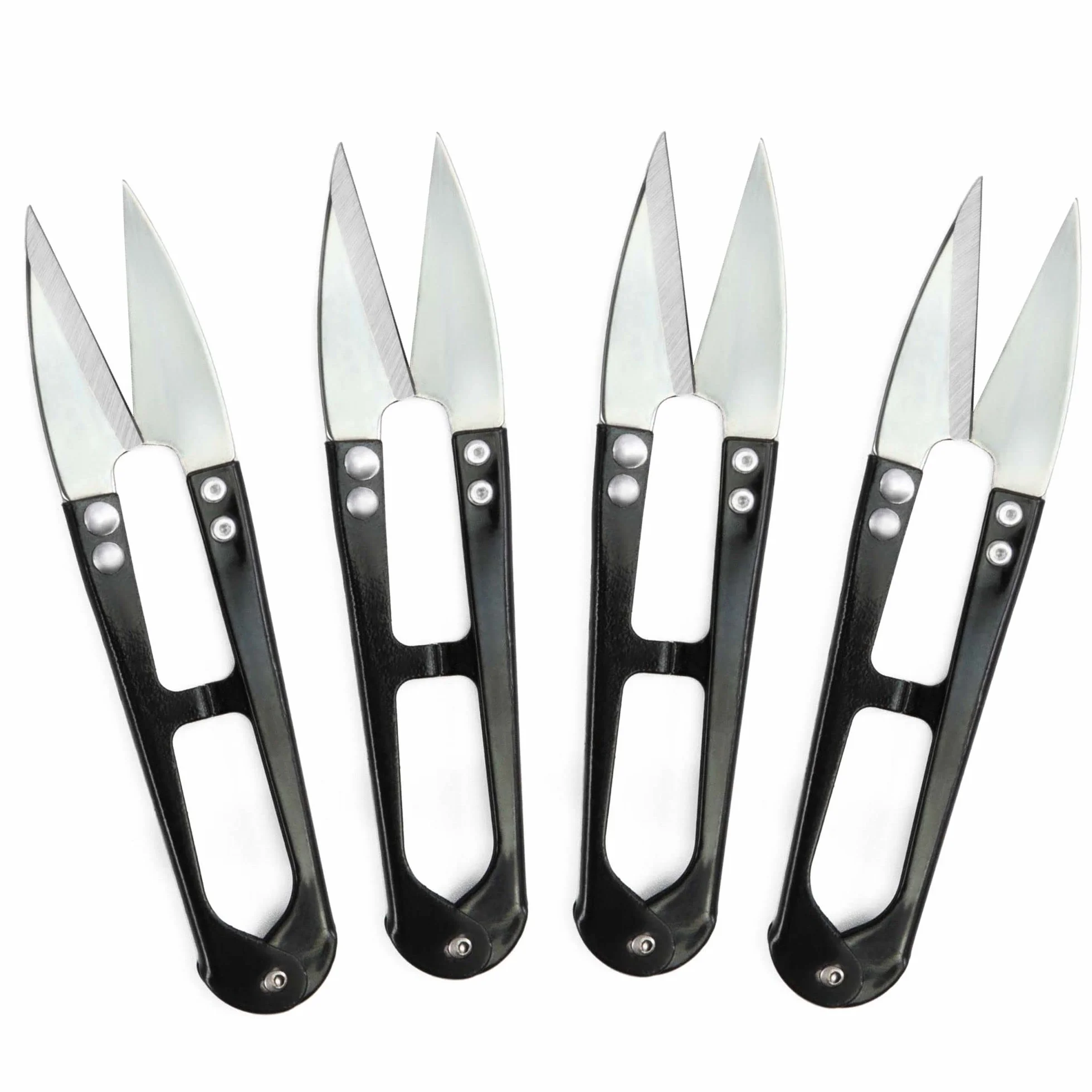 4x Forbici sarta professionali in acciaio inox - Piccole forbici sarta per il taglio preciso del filo, per l'artigianato e per la cura delle piante