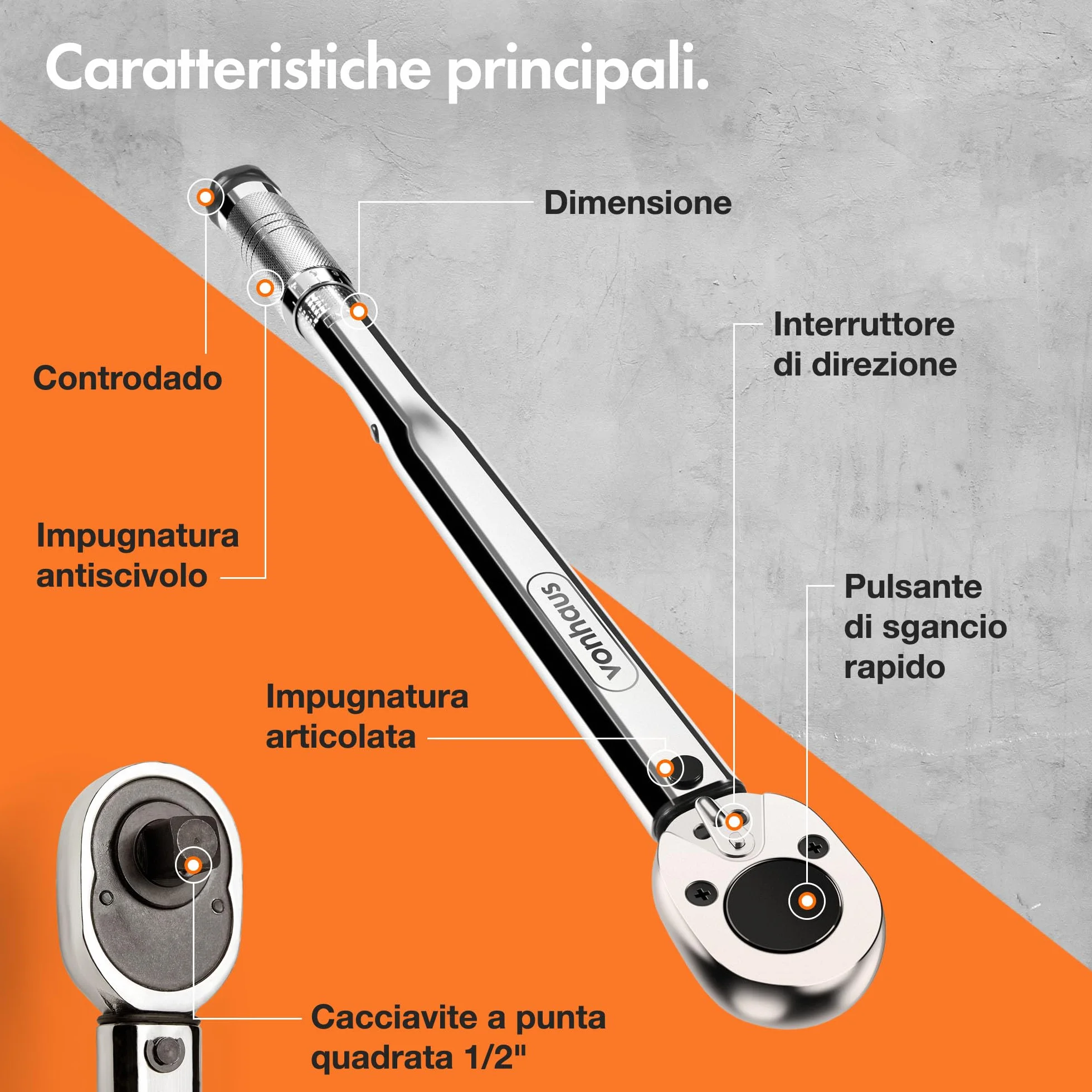 VonHaus Pistola per Rivetti - Set di Pinze per Rivetti Manuali con 7 Mandrini M3-M12 e 150 Rivnut
