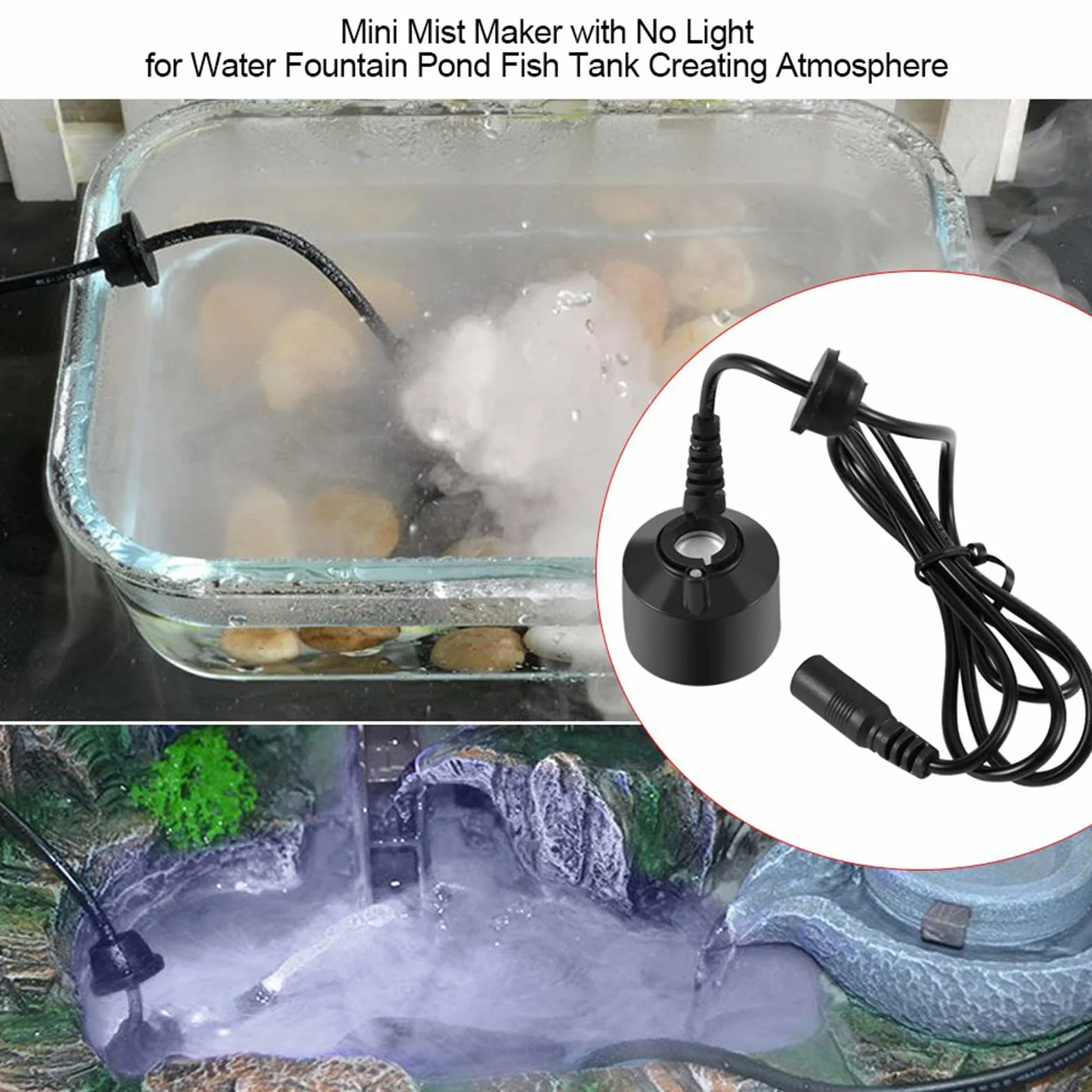 Jeffergarden Macchina del Fumo Mini Generatore di Nebbia per Acquario