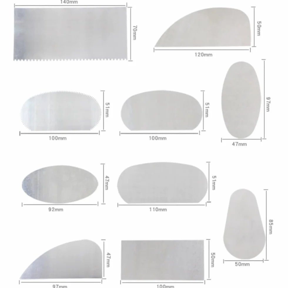 10pcs strumento di intaglio utensili ceramici dell'argilla dell'acciaio inossidabile raschietto dell'argilla strumenti di scultura di ceramica ceramica spatola strumento di intaglio artigianale