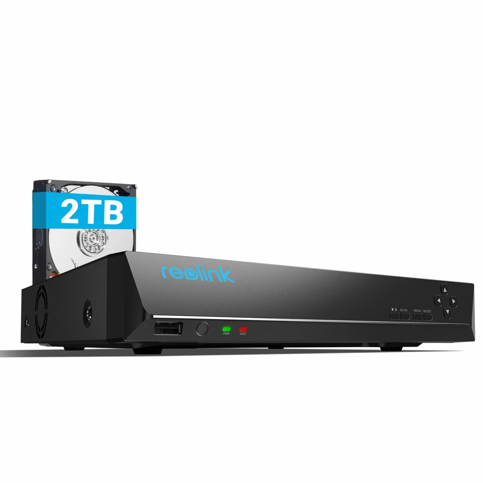 Reolink NVR PoE 8 Canali Videoregistratore Cablato 2TB HDD Supporta 16MP/12MP/4K/5MP/4MP Capacità Espandibile a 16TB RLN8-410 Ricondizionato