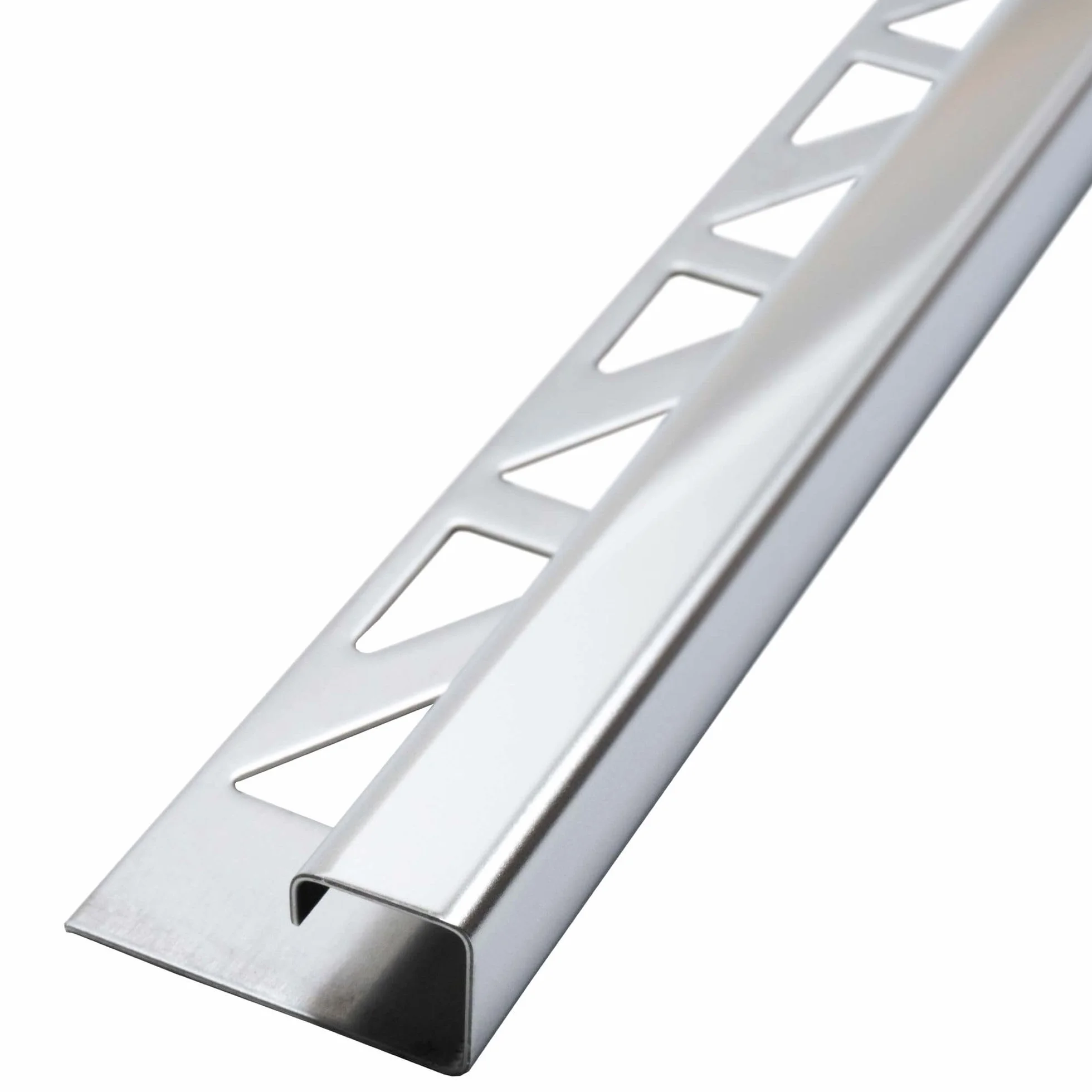 Profilo per piastrelle, profilo quadrato, acciaio inox altezza 8mm, lunghezza 200cm, brunito paraspigoli muro, profili acciaio inox, profilo