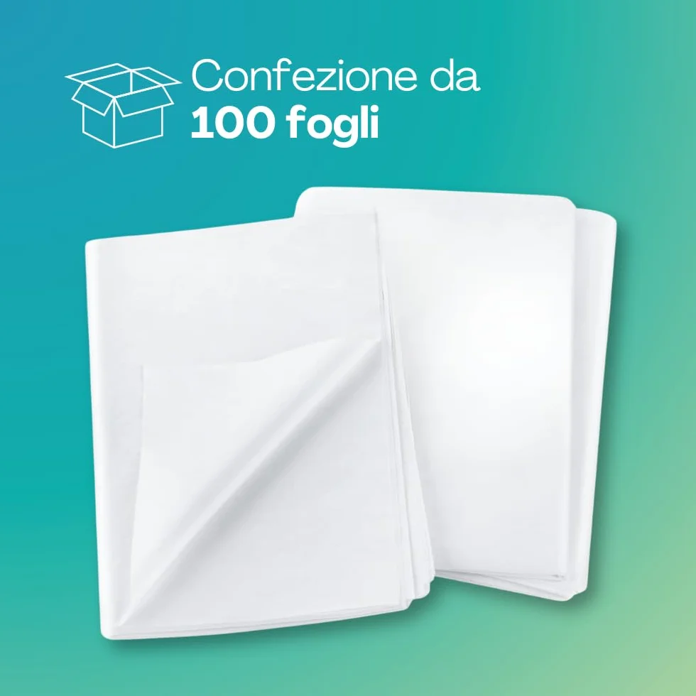 Virsus 100 Fogli Carta VELINA Bianca 100x140 cm 30gr per Sarti Modelli Sartoriali