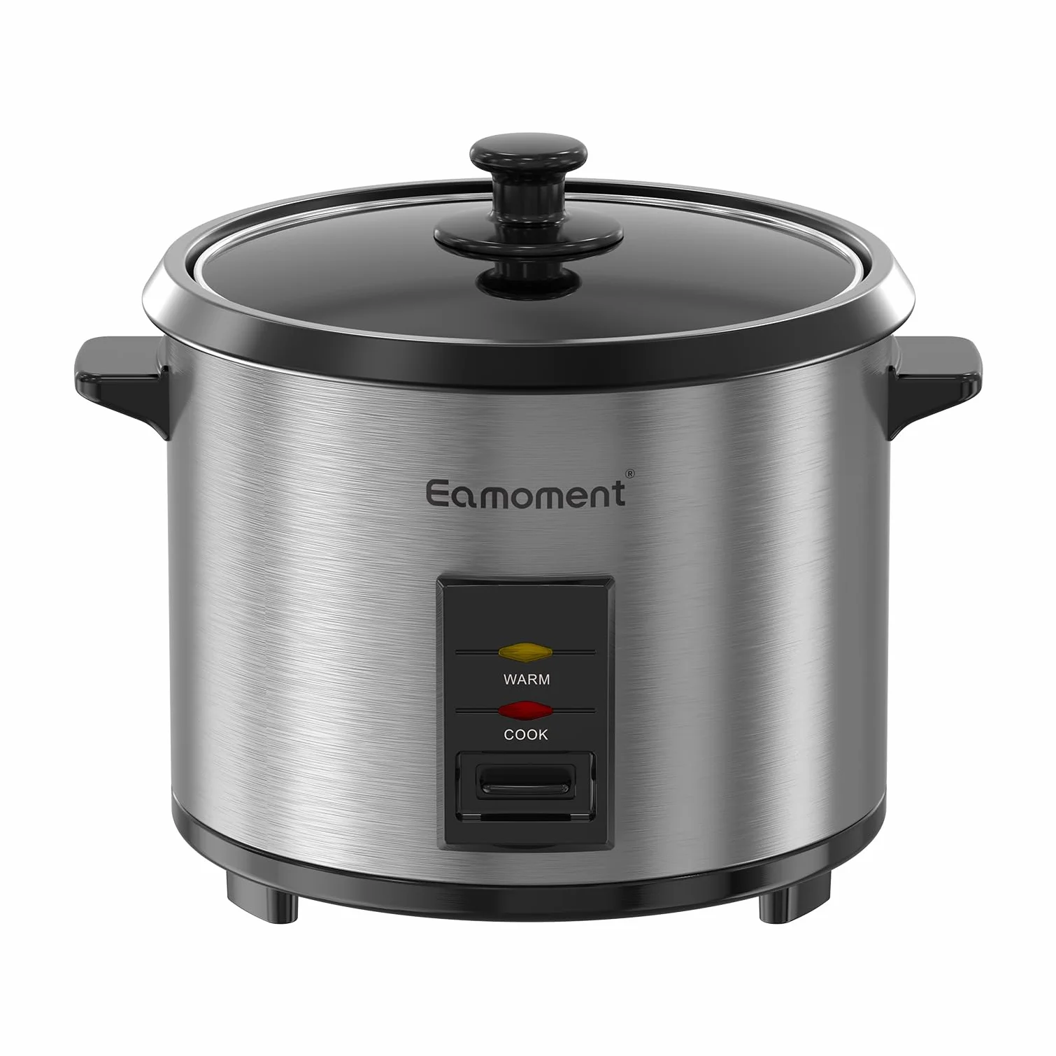 ERC-10CSL 1.8L | 700W Cuociriso & Vaporiera 2 in 1 (1-10 Persone) Pentola rimovibile non antiaderente, Spatola e misurino inclusi, coperchio di vetro